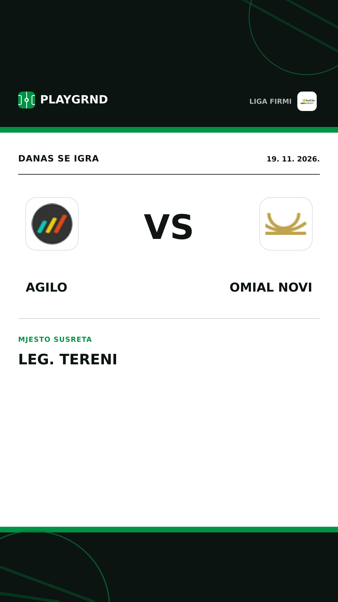 Instagram slika: Agilo vs Omial Novi