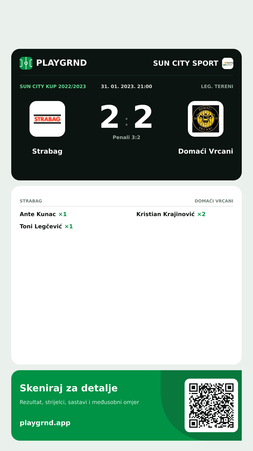 Story slika: Strabag 2:2 Domaći Vrcani