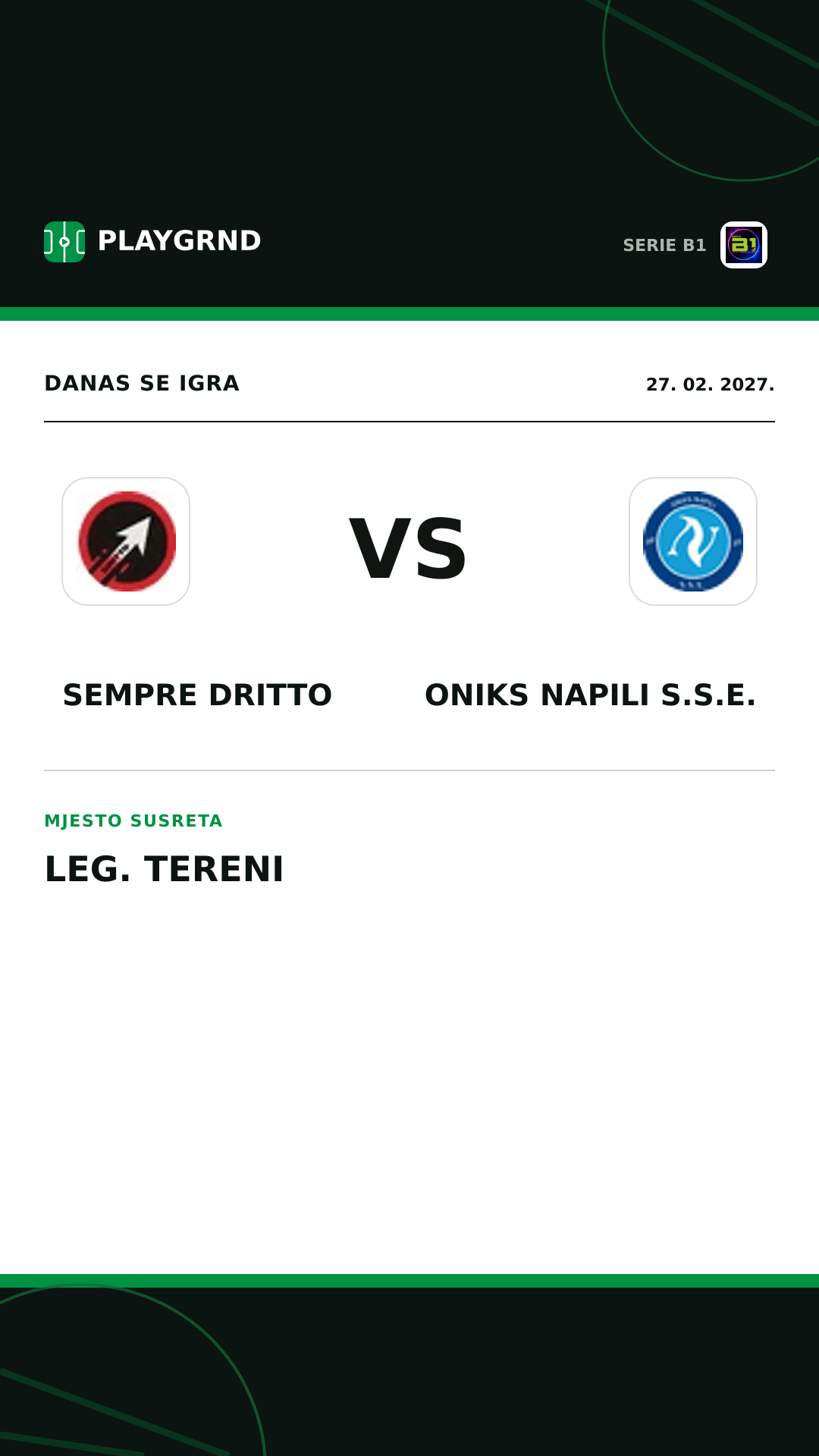 Instagram slika: Sempre Dritto vs Oniks Napili S.S.E.