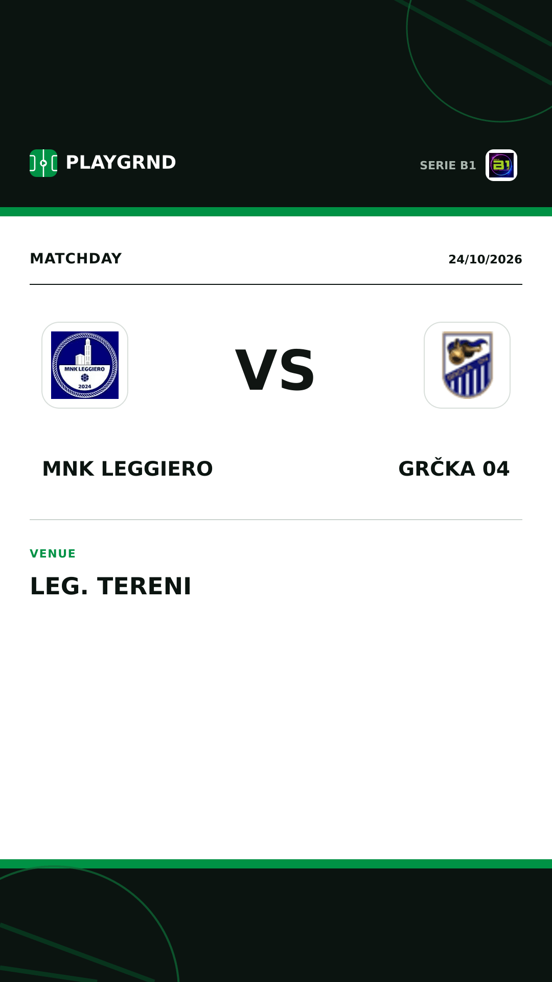 Instagram artwork: MNK Leggiero vs Grčka 04