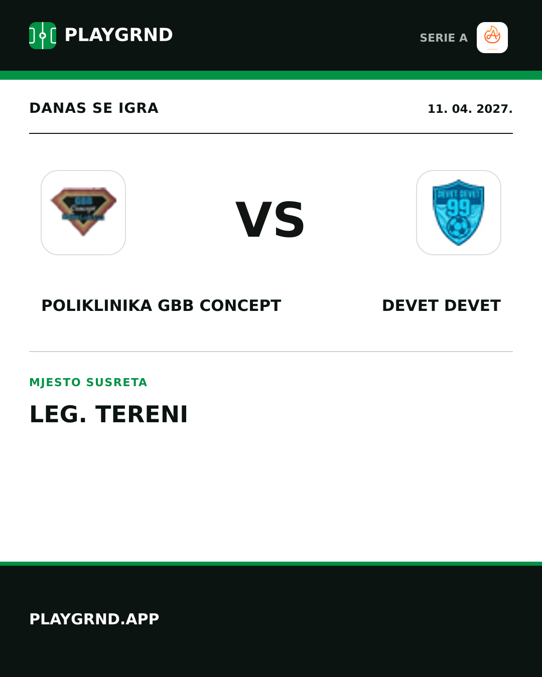 Instagram slika: Poliklinika Gbb Concept vs Devet Devet
