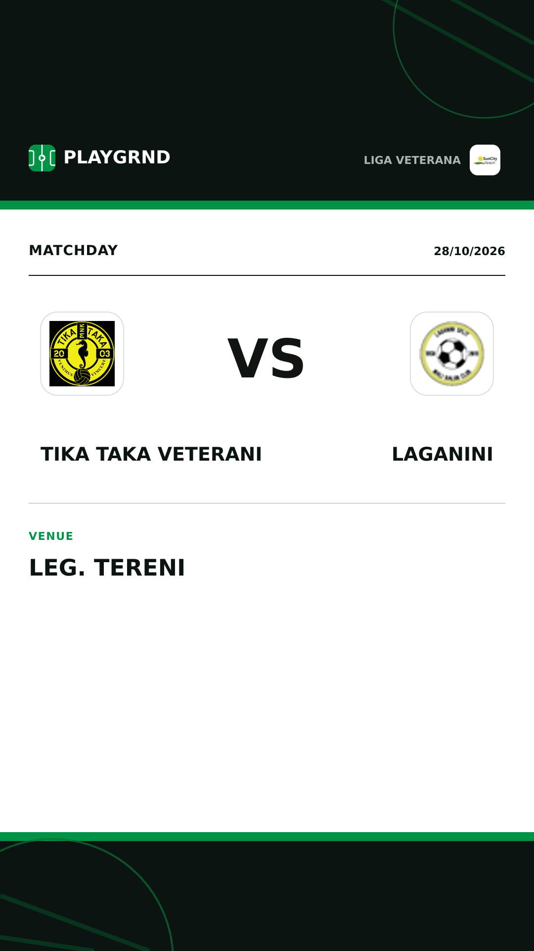 Instagram artwork: Tika Taka Veterani vs Laganini