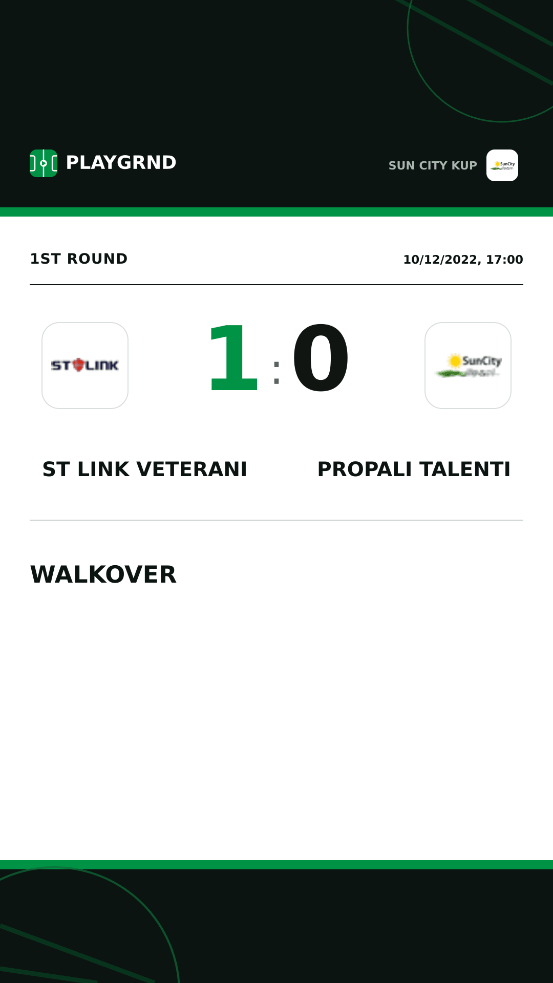 Instagram artwork: ST Link Veterani 1:0 Propali Talenti