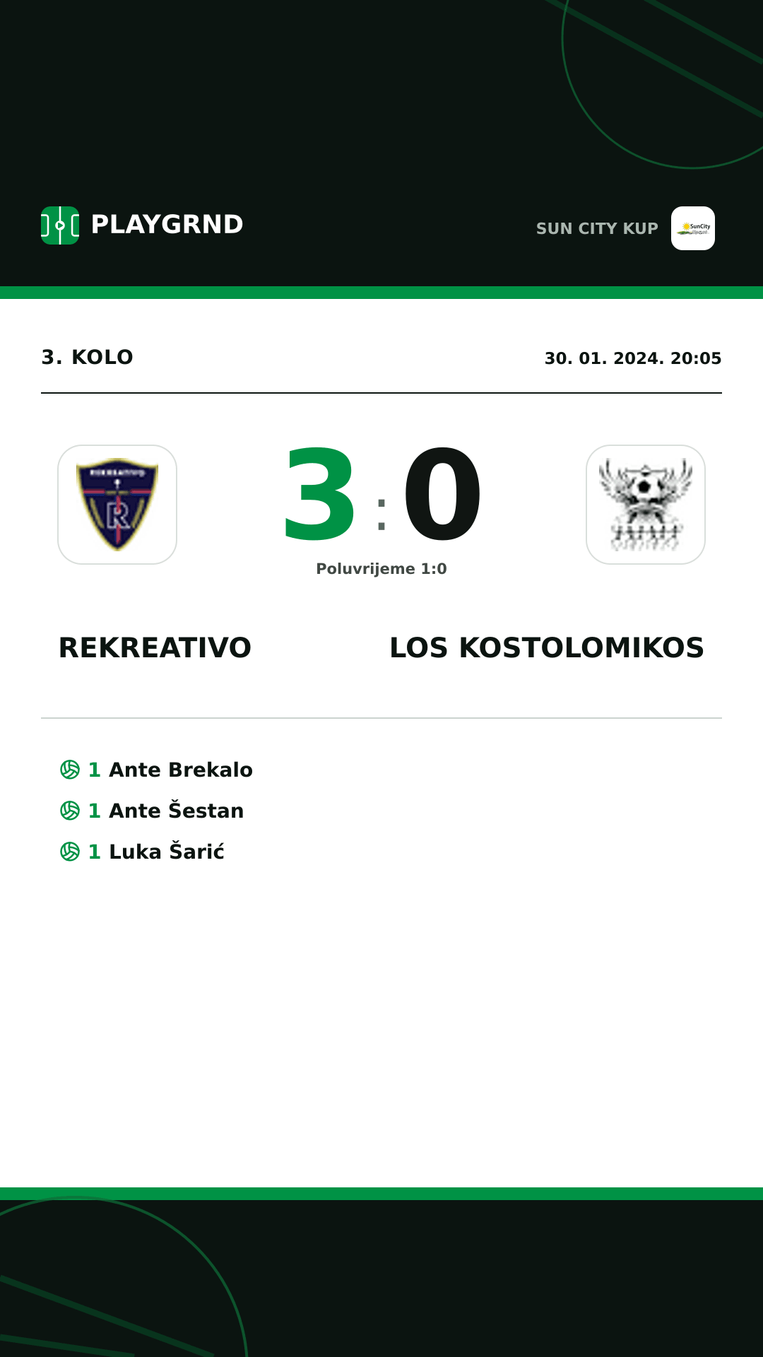 Instagram slika: Rekreativo 3:0 Los Kostolomikos