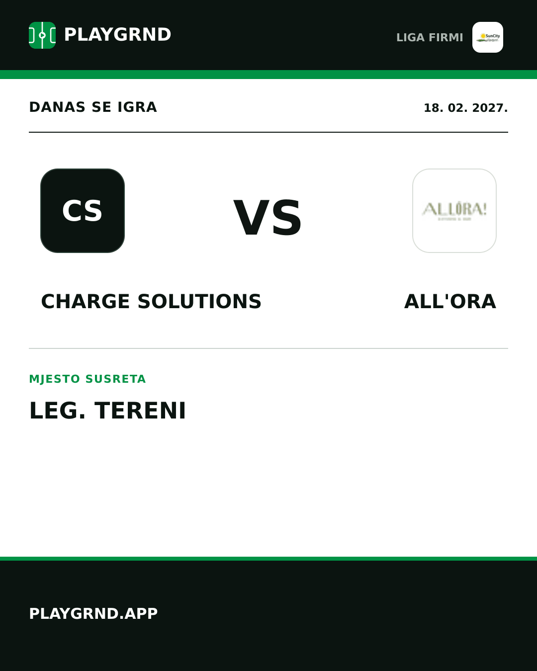 Instagram slika: Charge Solutions vs All'Ora