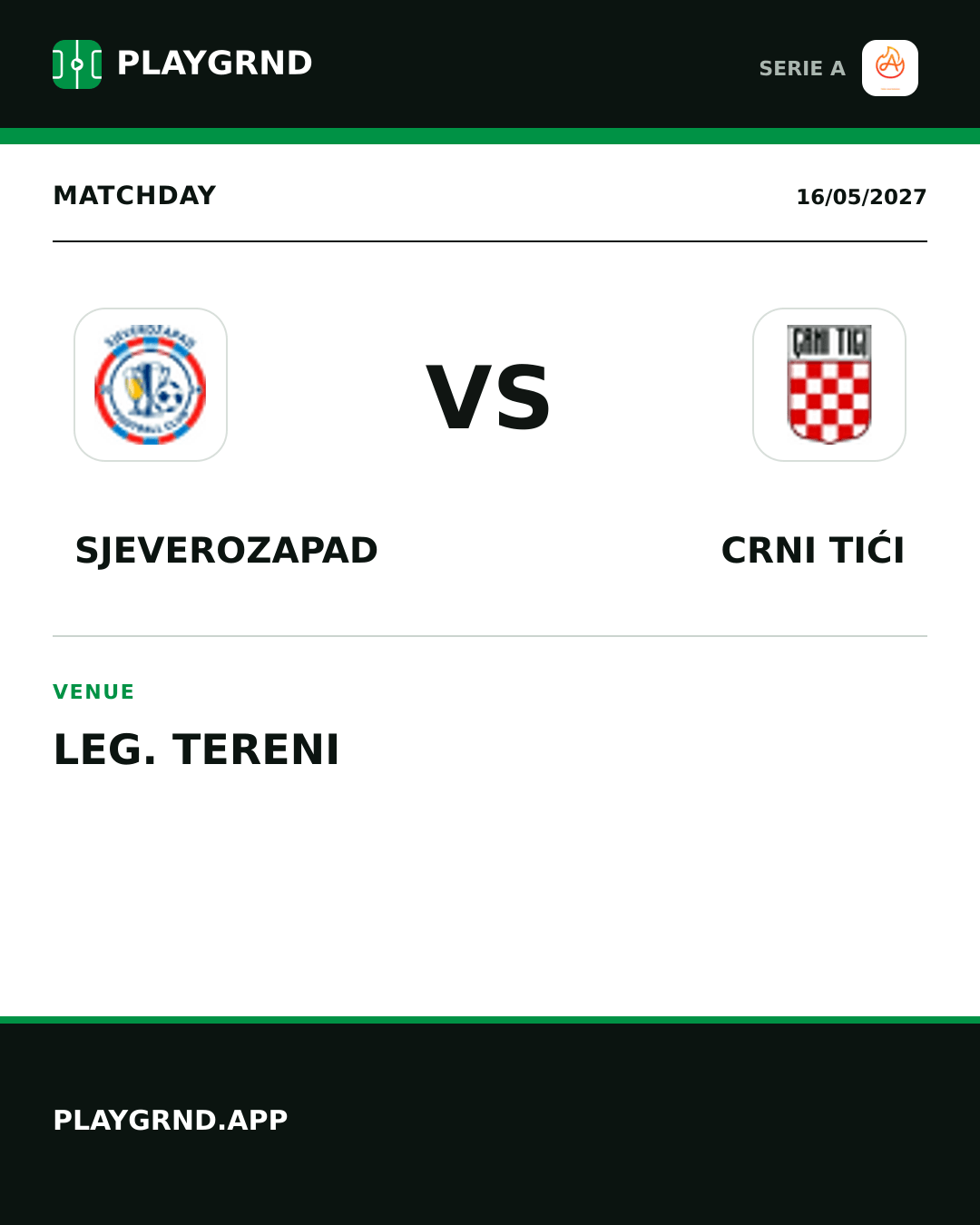 Instagram artwork: Sjeverozapad vs Crni Tići