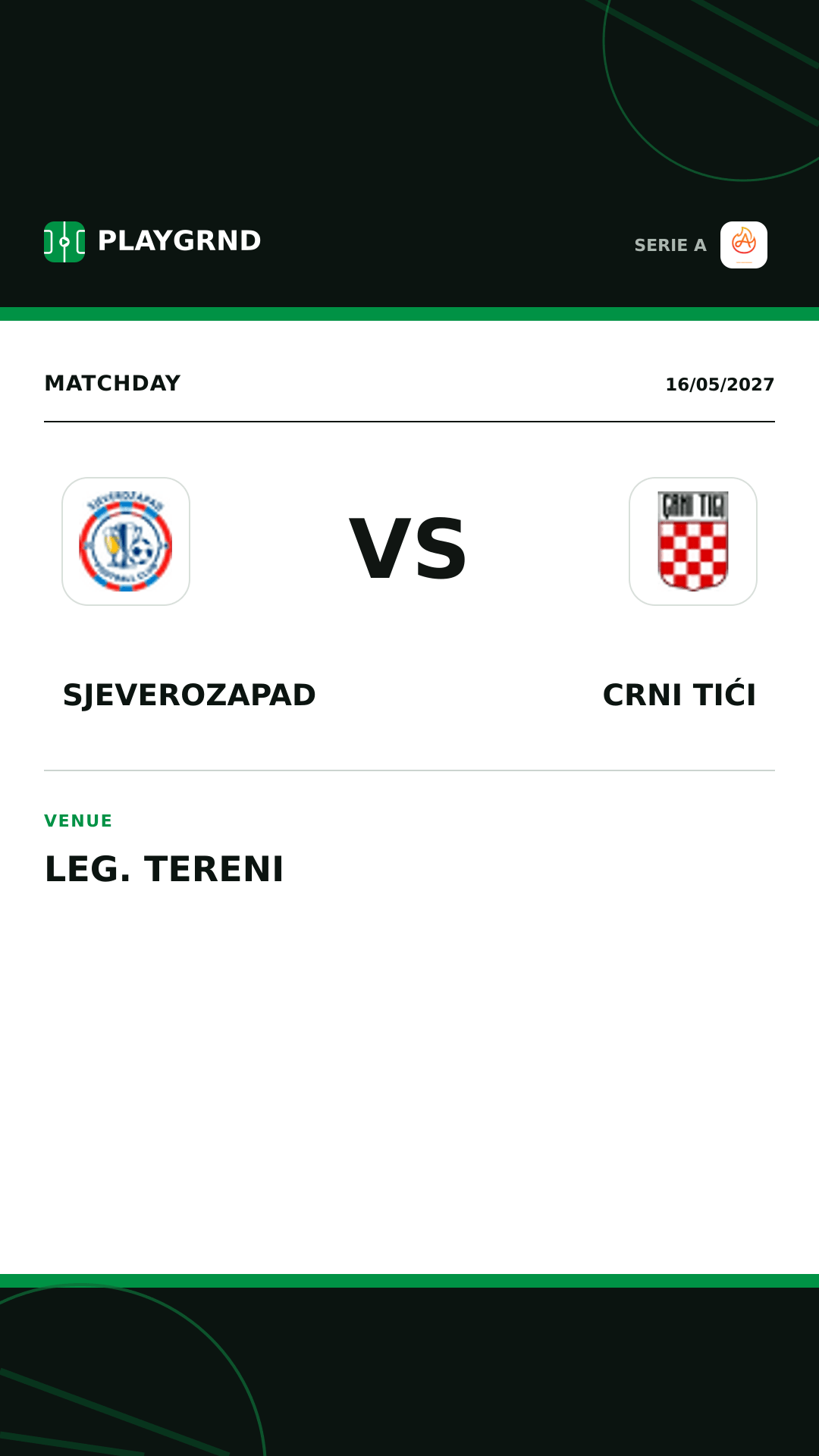 Instagram artwork: Sjeverozapad vs Crni Tići