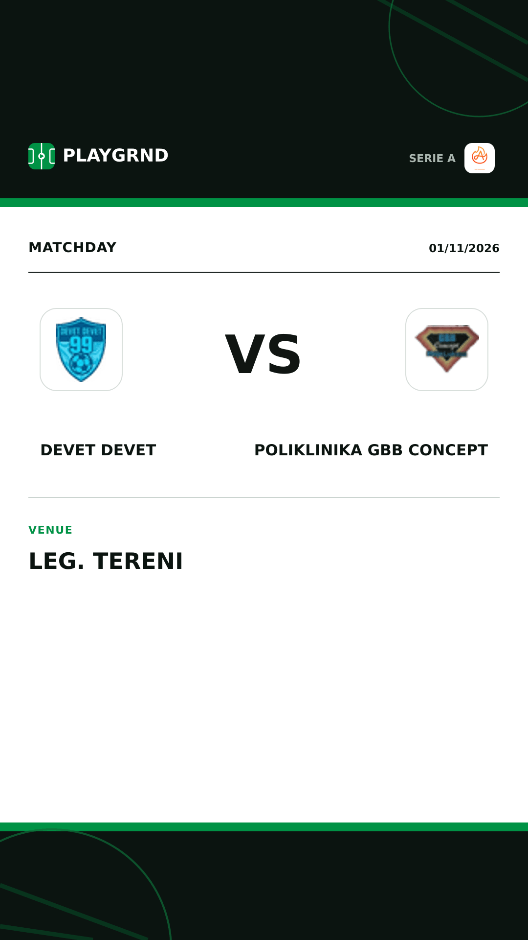 Instagram artwork: Devet Devet vs Poliklinika Gbb Concept