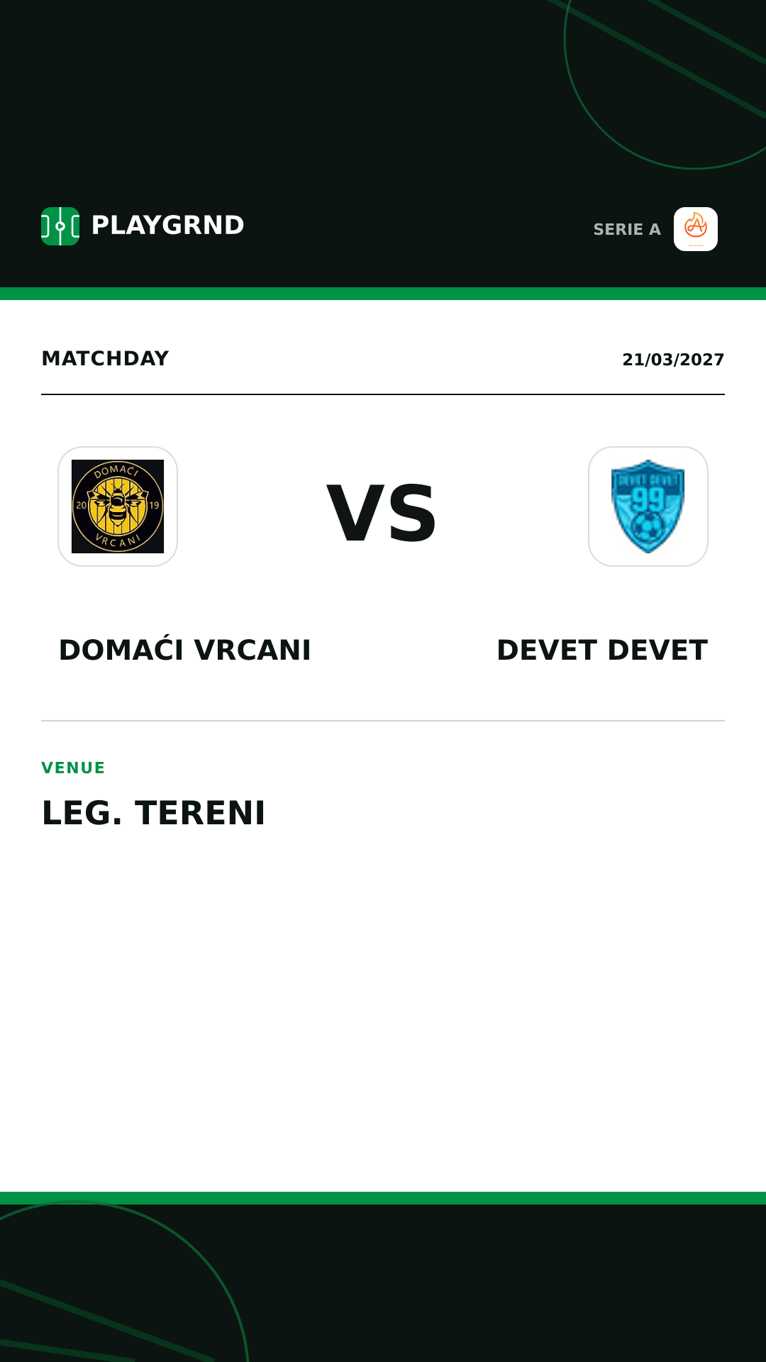 Instagram artwork: Domaći Vrcani vs Devet Devet