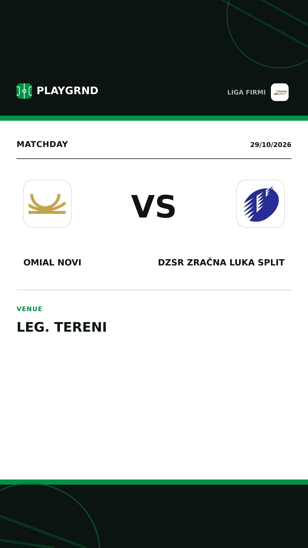 Instagram artwork: Omial Novi vs DZSR Zračna Luka Split