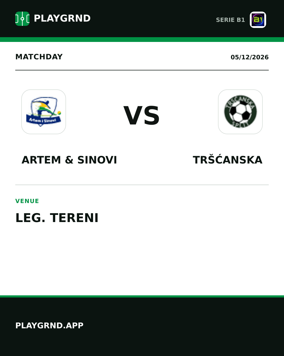 Instagram artwork: Artem & Sinovi vs Tršćanska