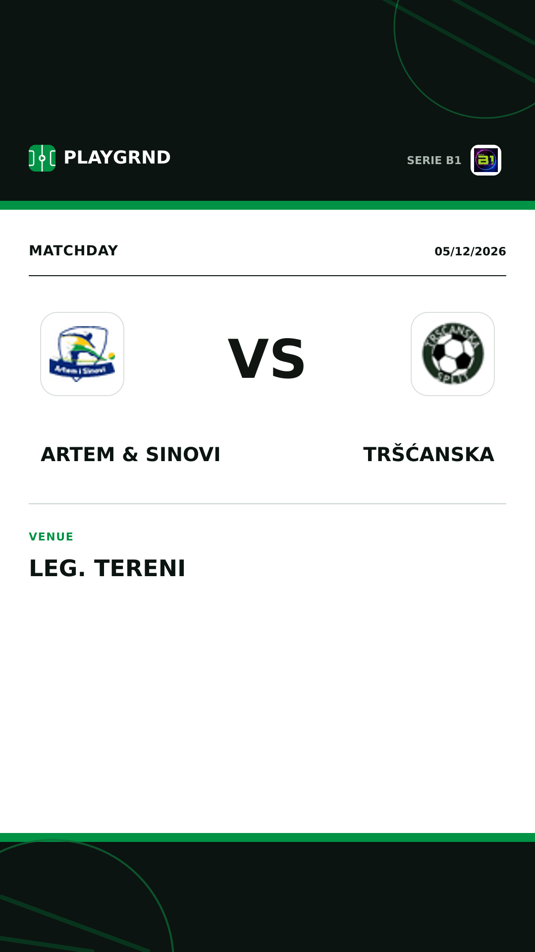 Instagram artwork: Artem & Sinovi vs Tršćanska