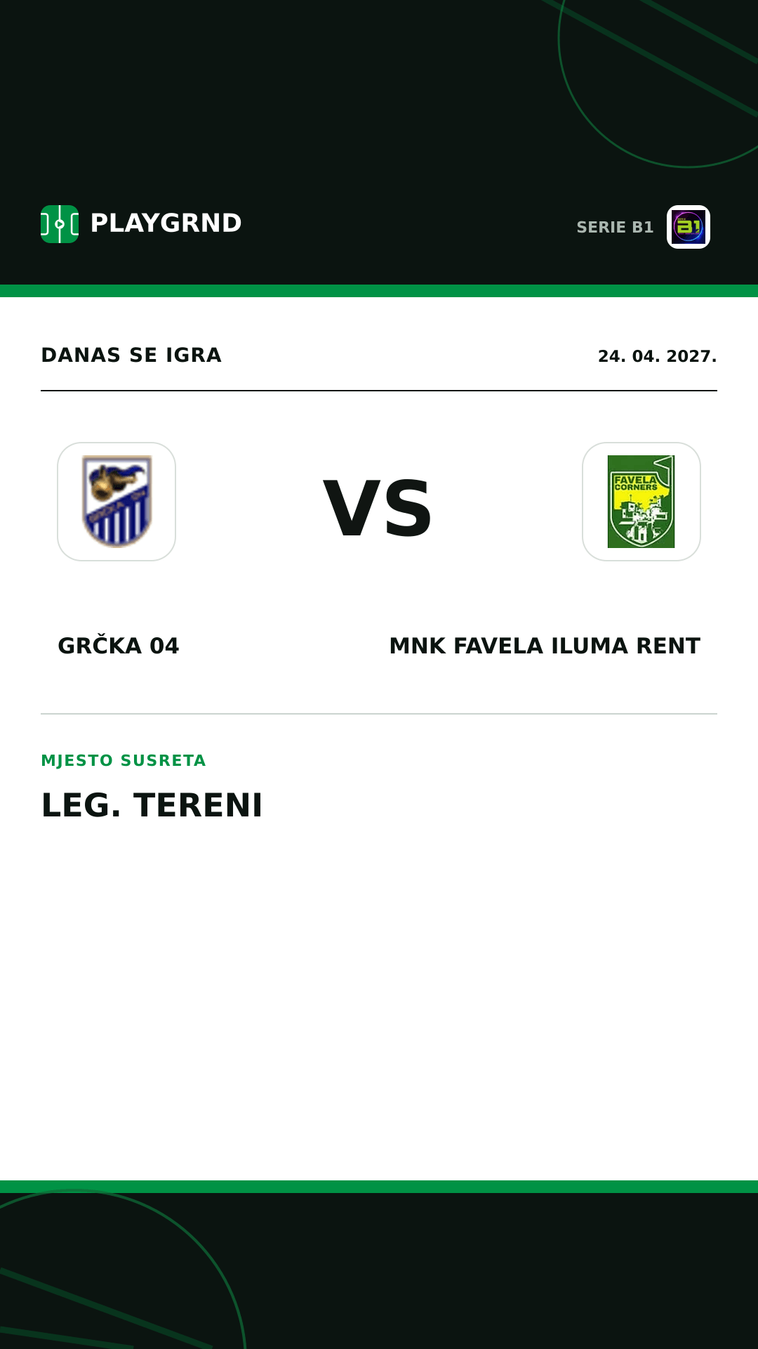 Instagram slika: Grčka 04 vs MNK Favela Iluma Rent