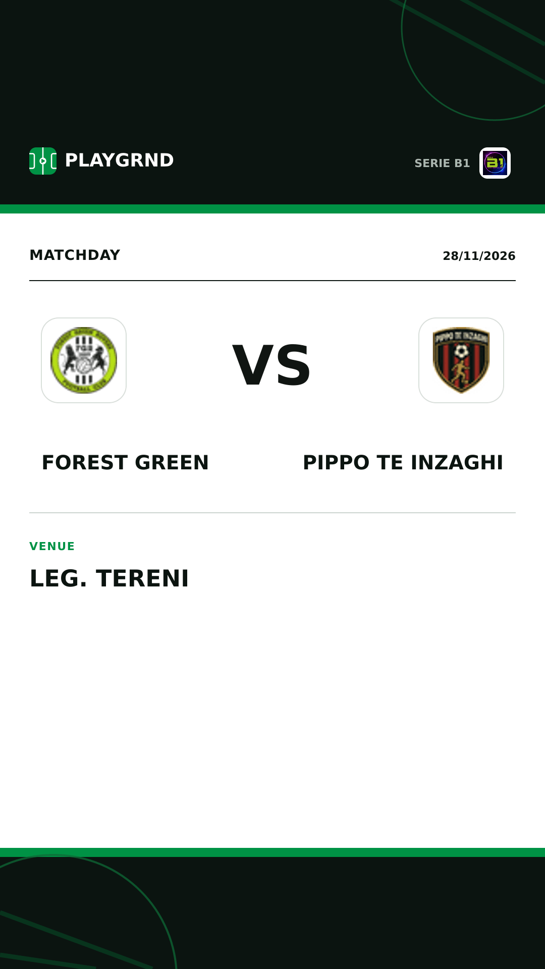 Instagram artwork: Forest Green vs Pippo TE Inzaghi
