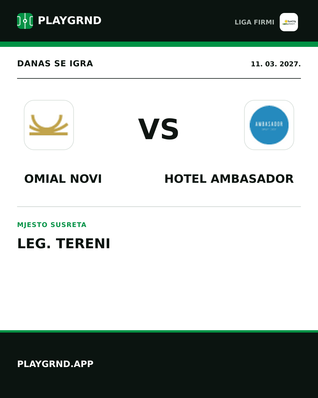 Instagram slika: Omial Novi vs Hotel Ambasador