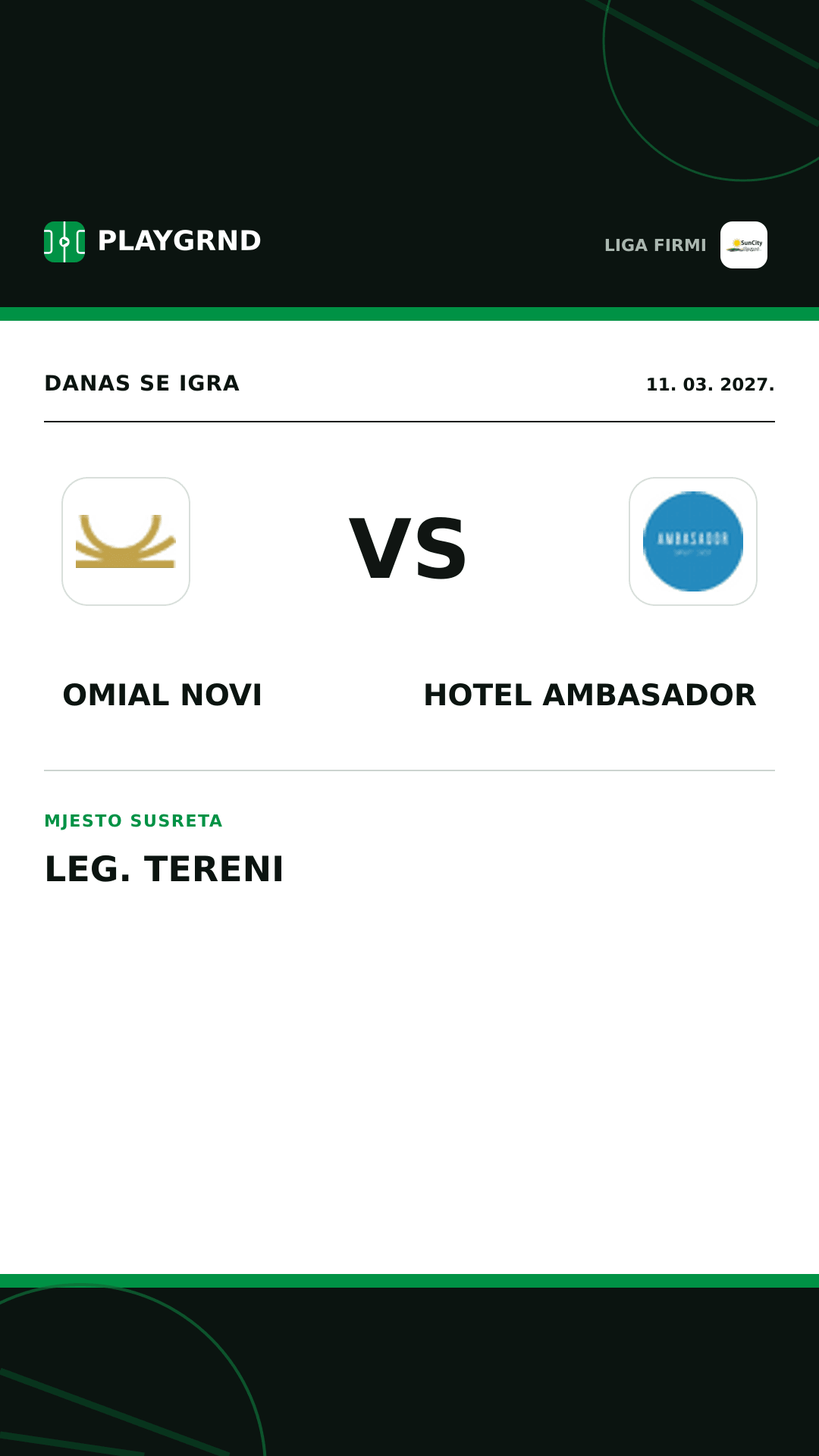Instagram slika: Omial Novi vs Hotel Ambasador