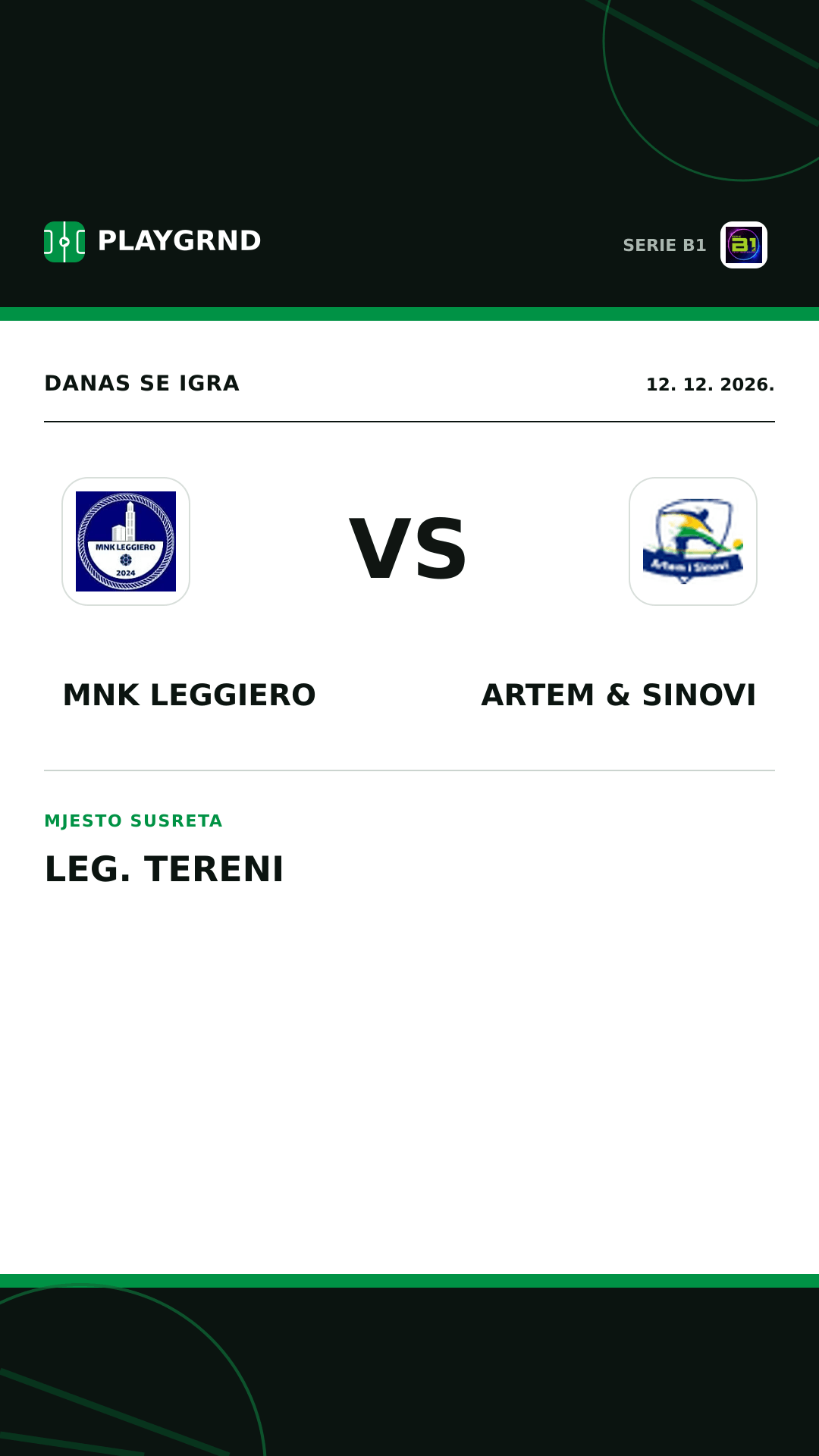 Instagram slika: MNK Leggiero vs Artem & Sinovi