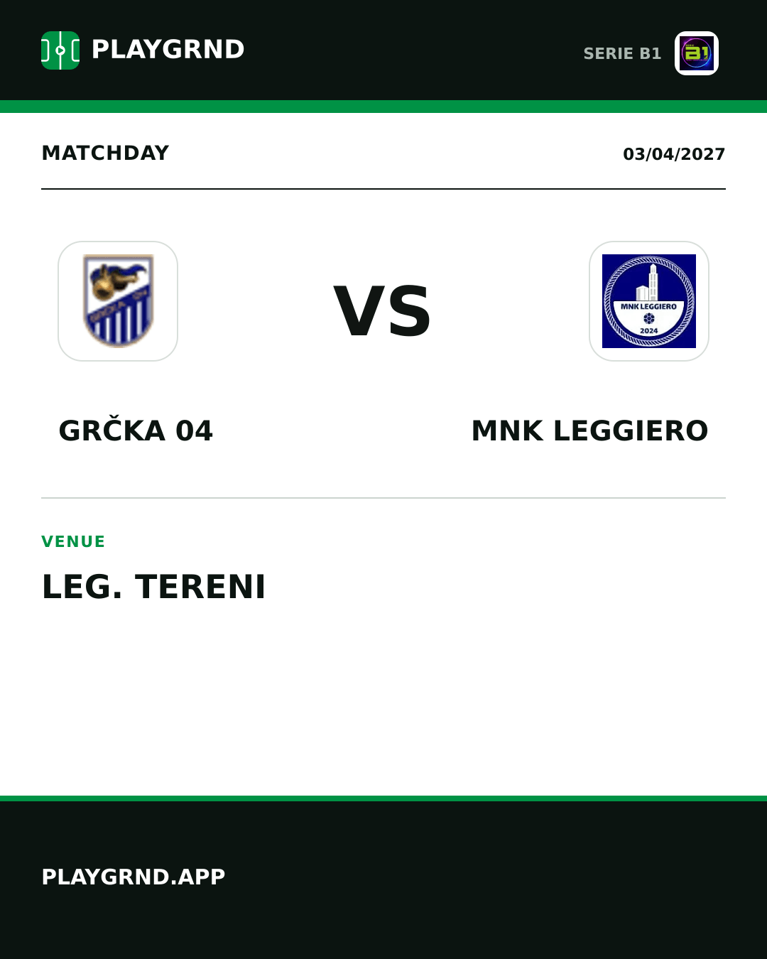 Instagram artwork: Grčka 04 vs MNK Leggiero