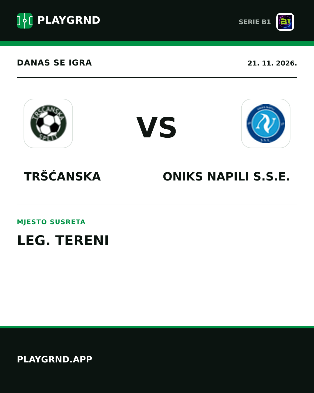 Instagram slika: Tršćanska vs Oniks Napili S.S.E.