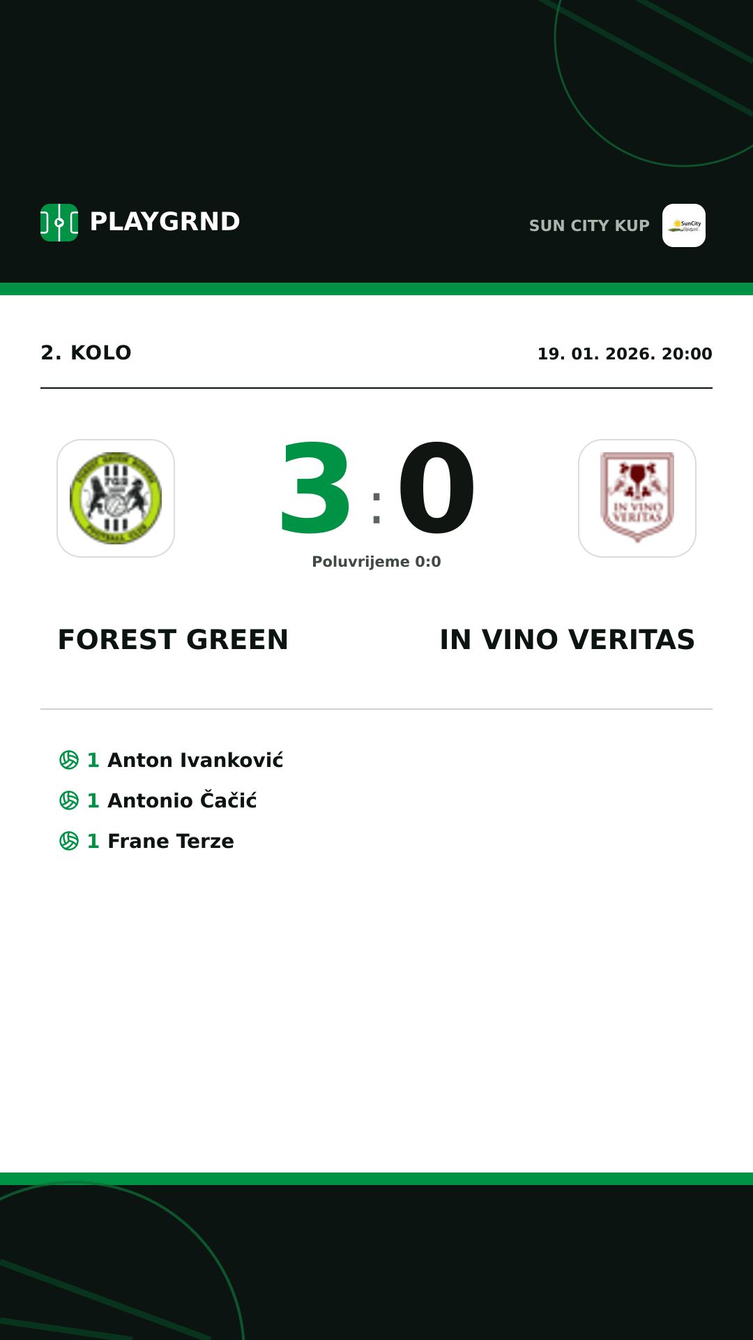 Instagram slika: Forest Green 3:0 IN Vino Veritas