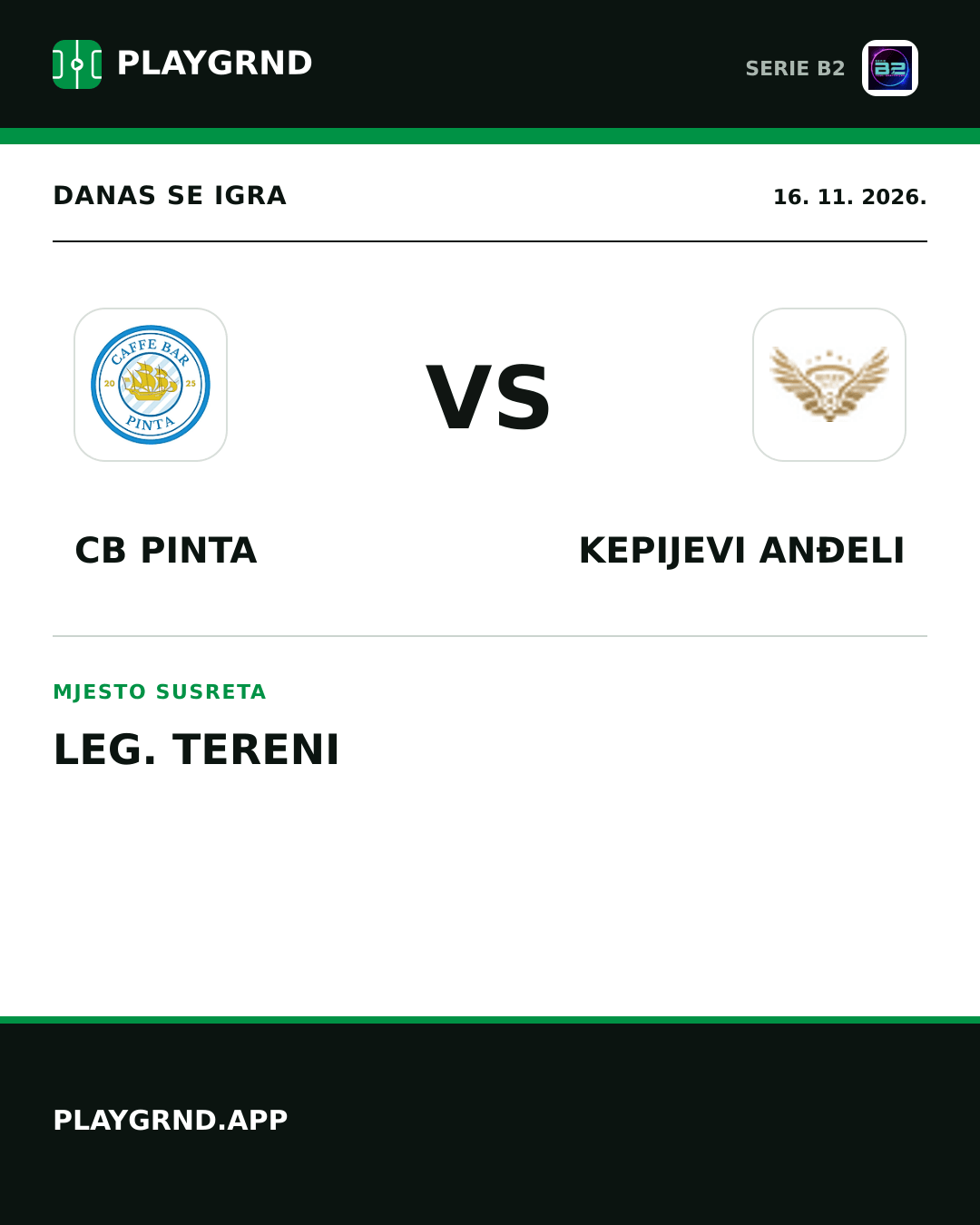 Instagram slika: CB Pinta vs Kepijevi Anđeli