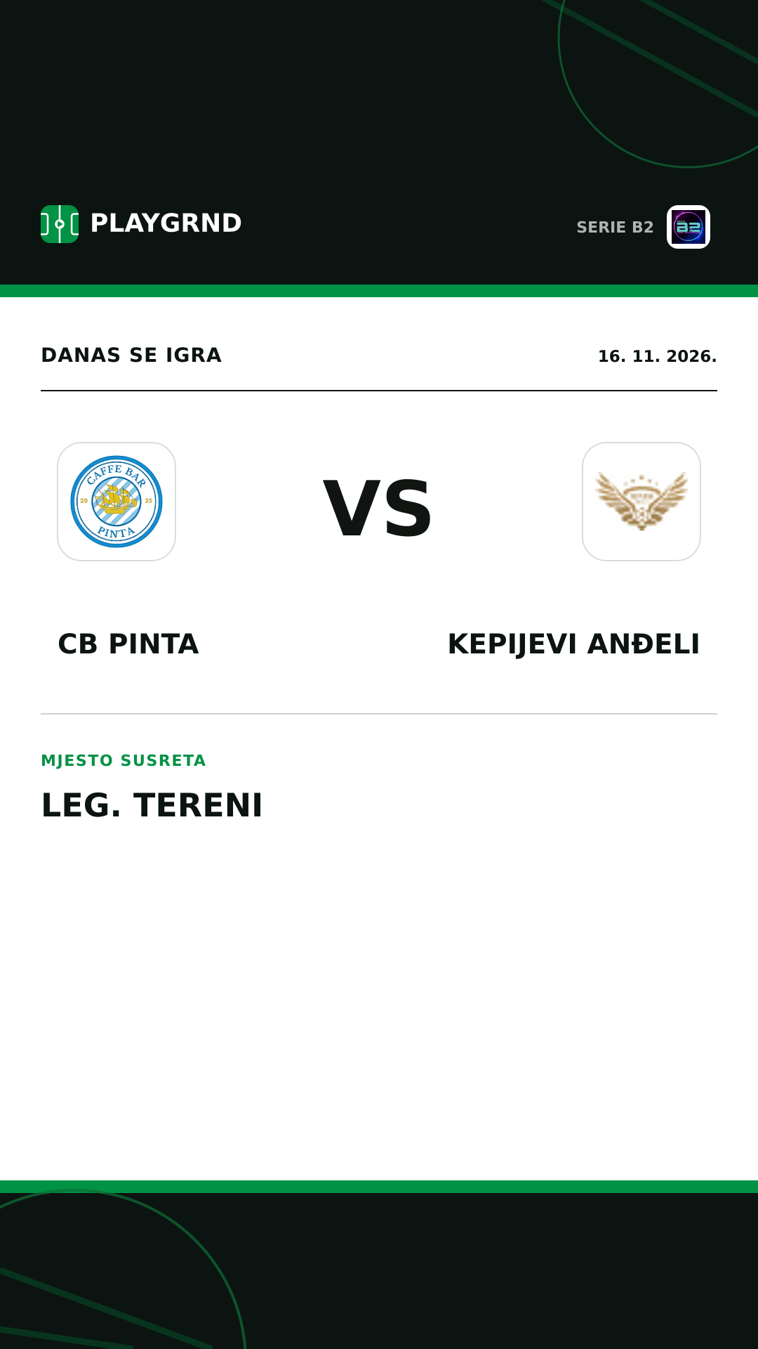 Instagram slika: CB Pinta vs Kepijevi Anđeli