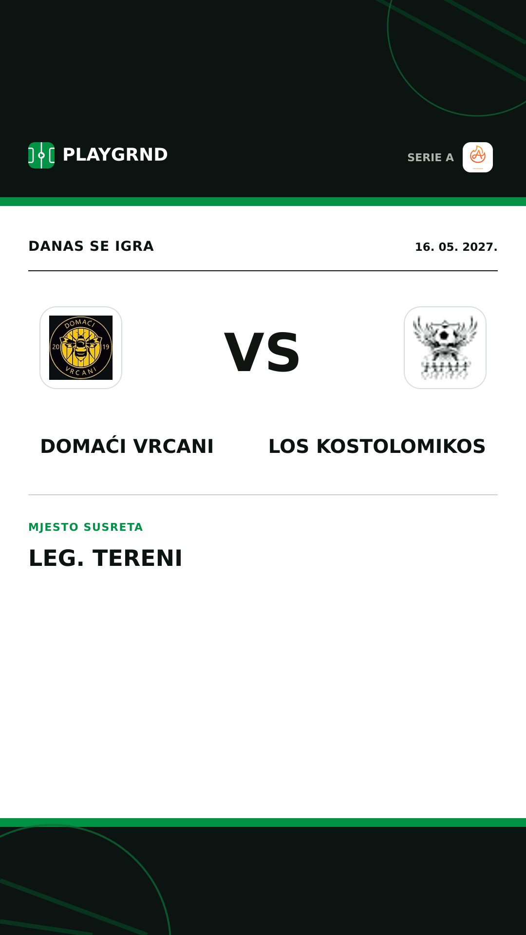 Instagram slika: Domaći Vrcani vs Los Kostolomikos