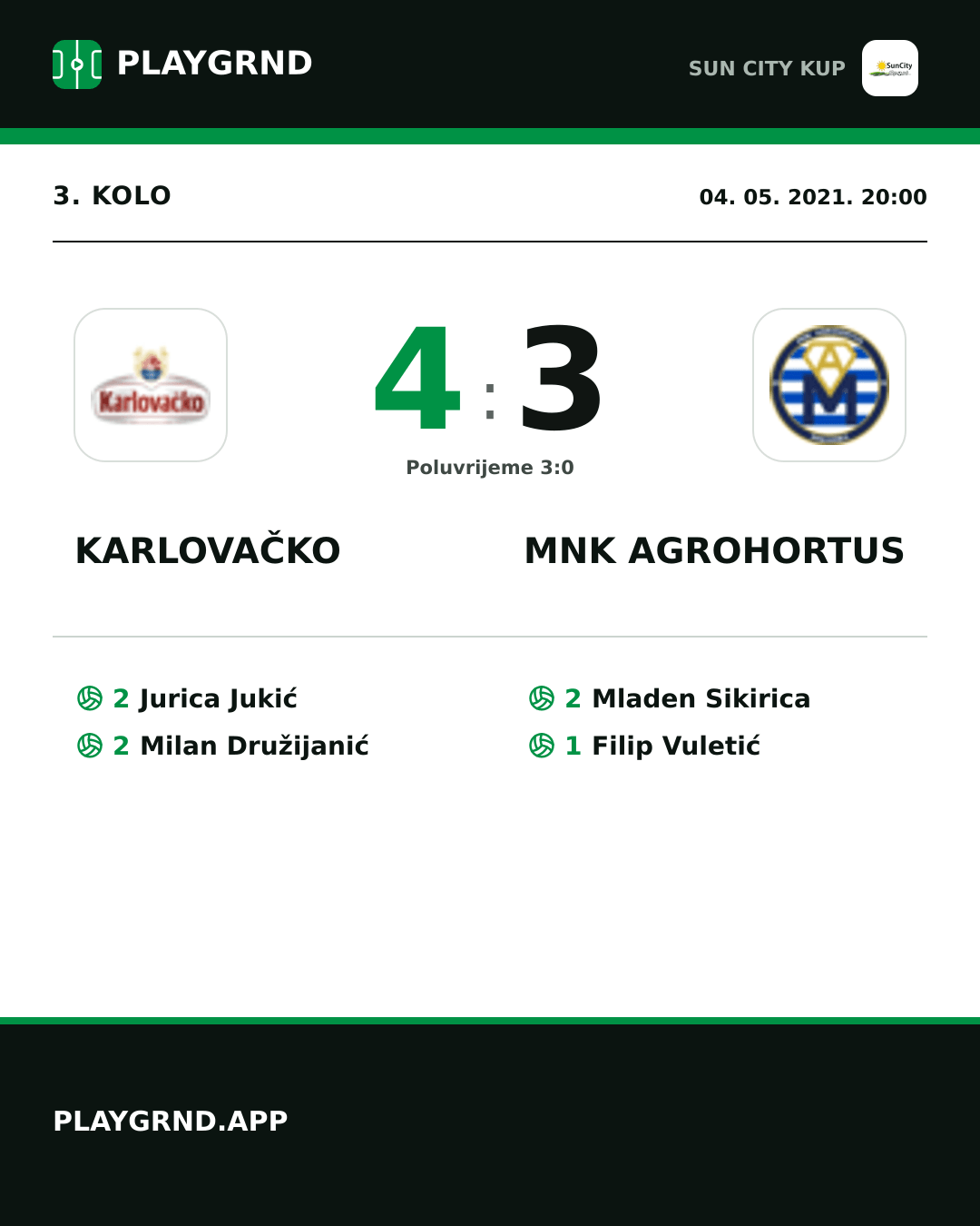 Instagram slika: Karlovačko 4:3 Mnk Agrohortus