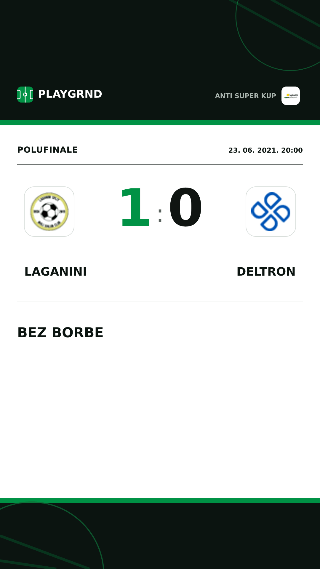 Instagram slika: Laganini 1:0 Deltron