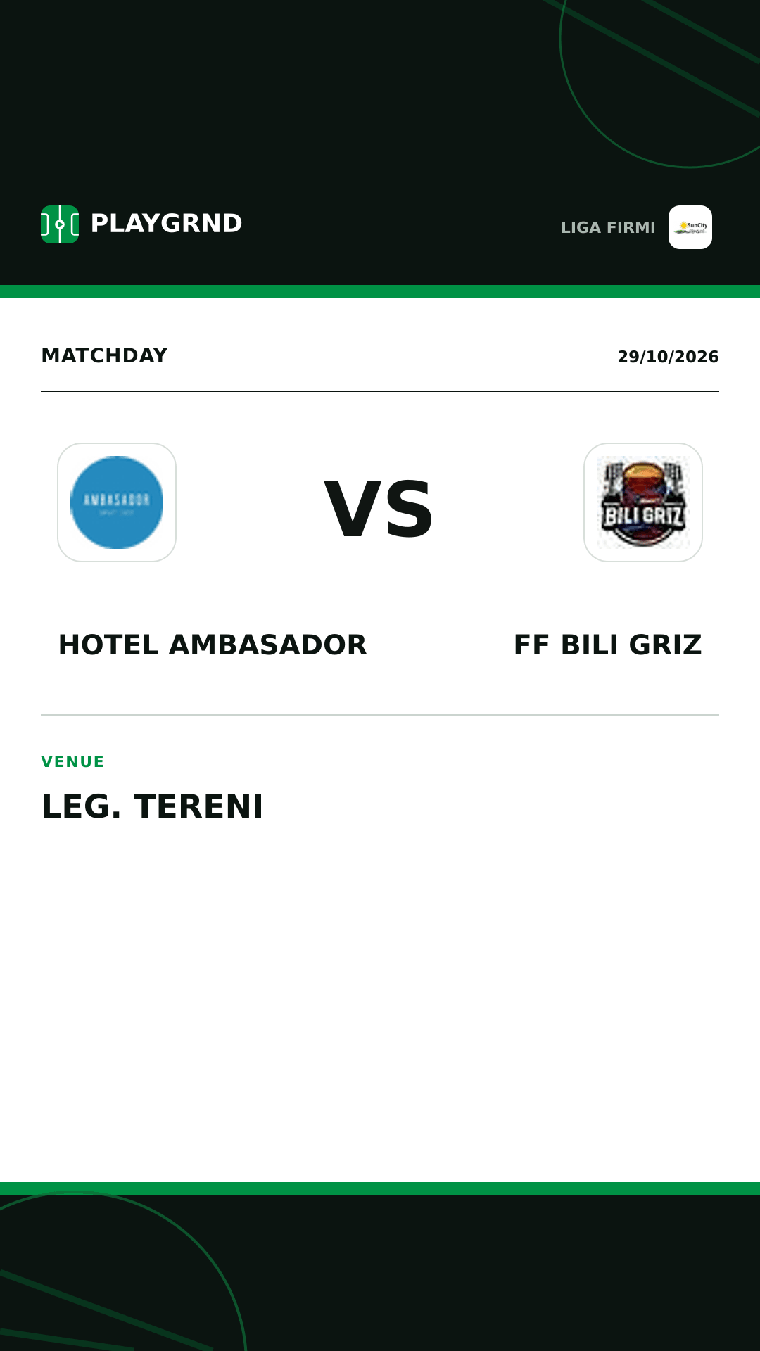 Instagram artwork: Hotel Ambasador vs FF Bili Griz