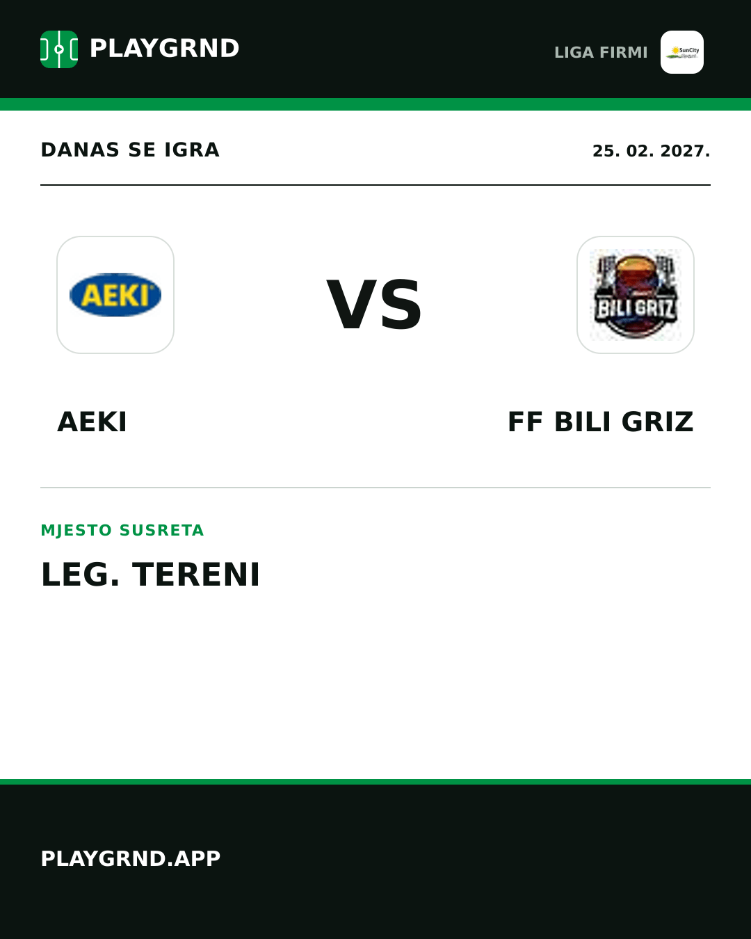 Instagram slika: AEKI vs FF Bili Griz