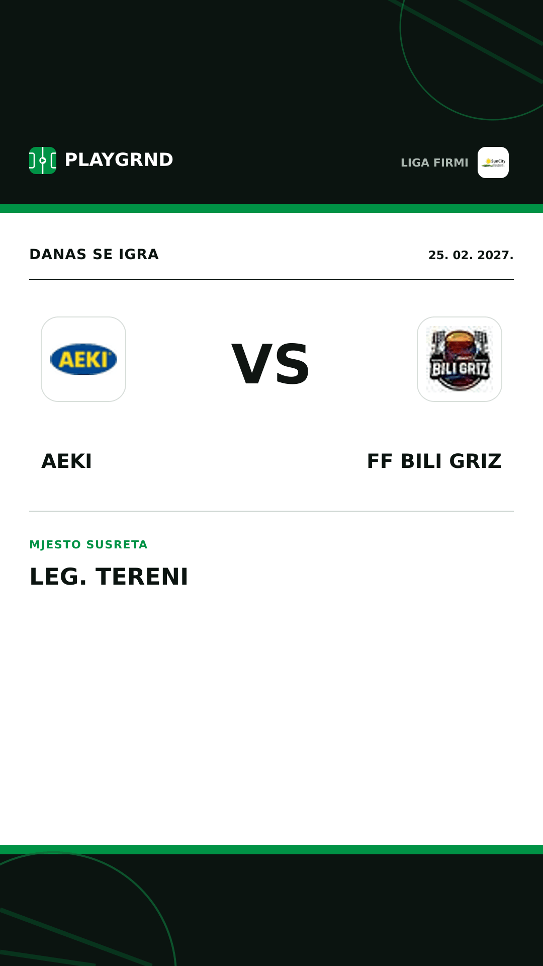 Instagram slika: AEKI vs FF Bili Griz
