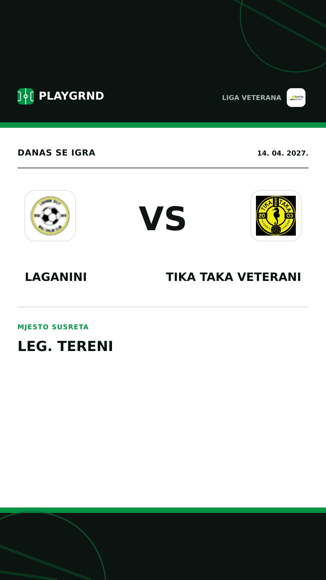 Instagram slika: Laganini vs Tika Taka Veterani