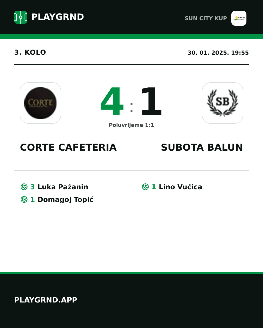 Instagram slika: Corte Cafeteria 4:1 Subota Balun