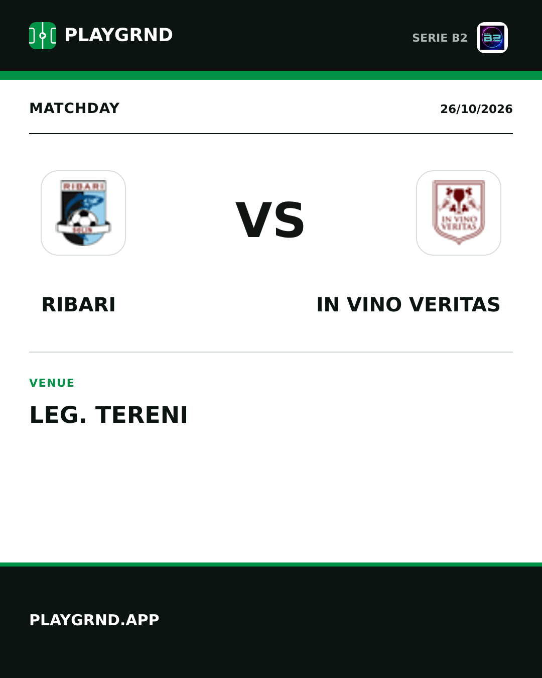 Instagram artwork: Ribari vs IN Vino Veritas