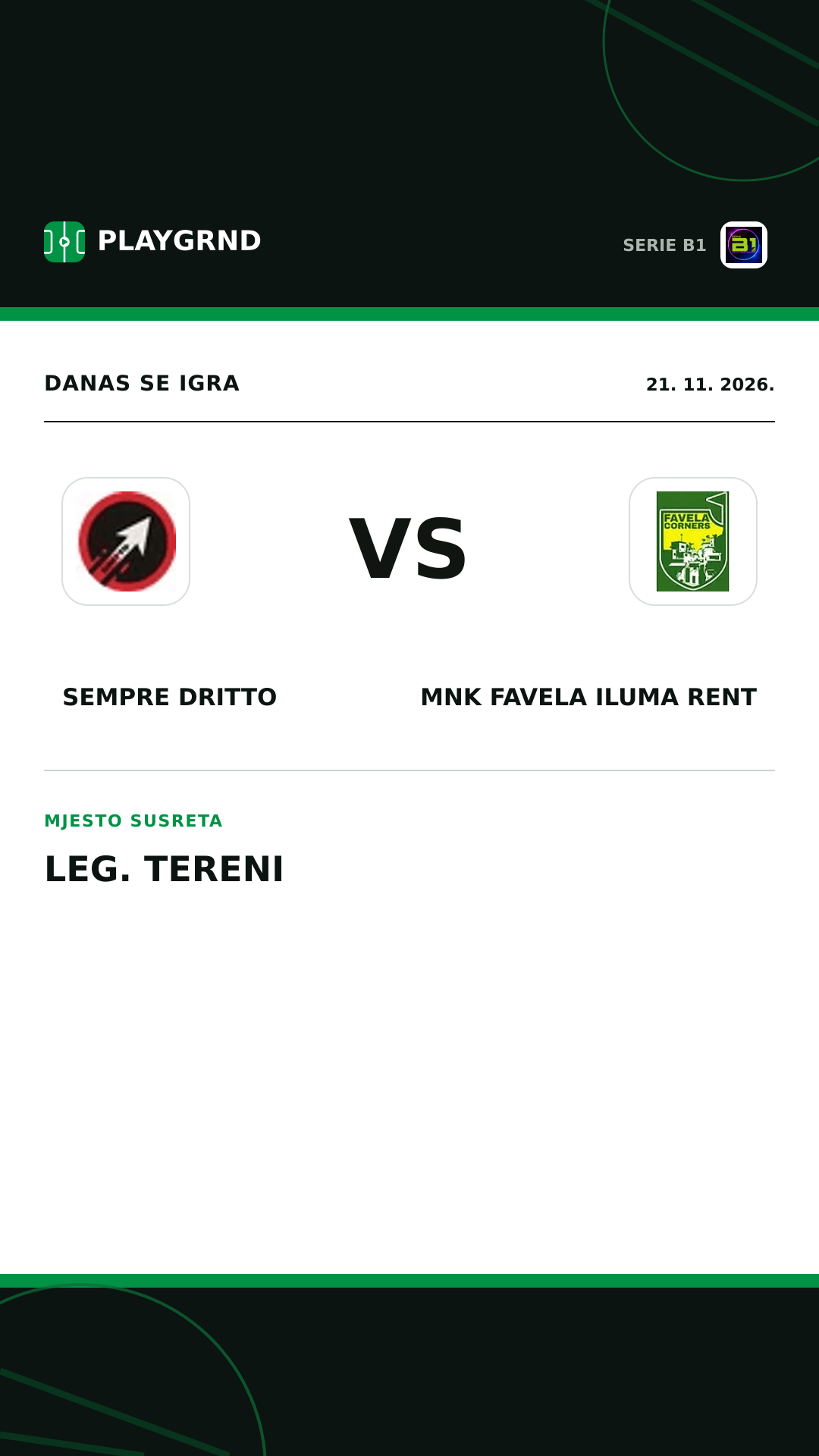 Instagram slika: Sempre Dritto vs MNK Favela Iluma Rent