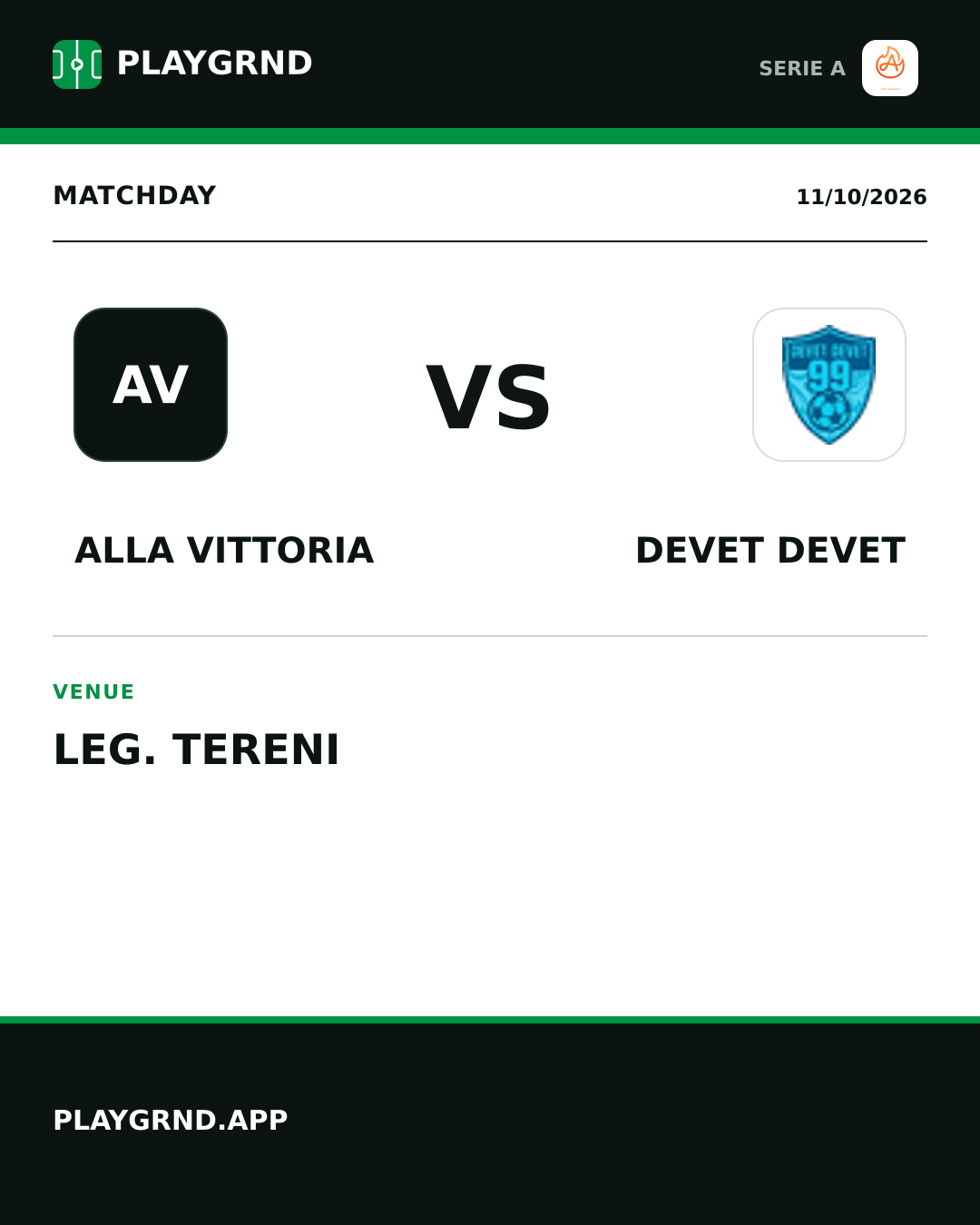 Instagram artwork: Alla Vittoria vs Devet Devet