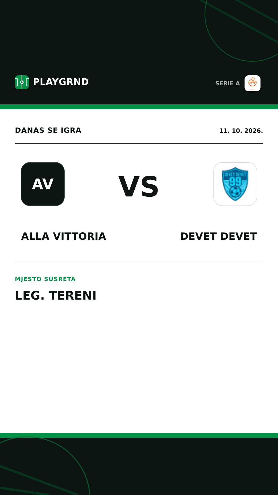 Instagram slika: Alla Vittoria vs Devet Devet