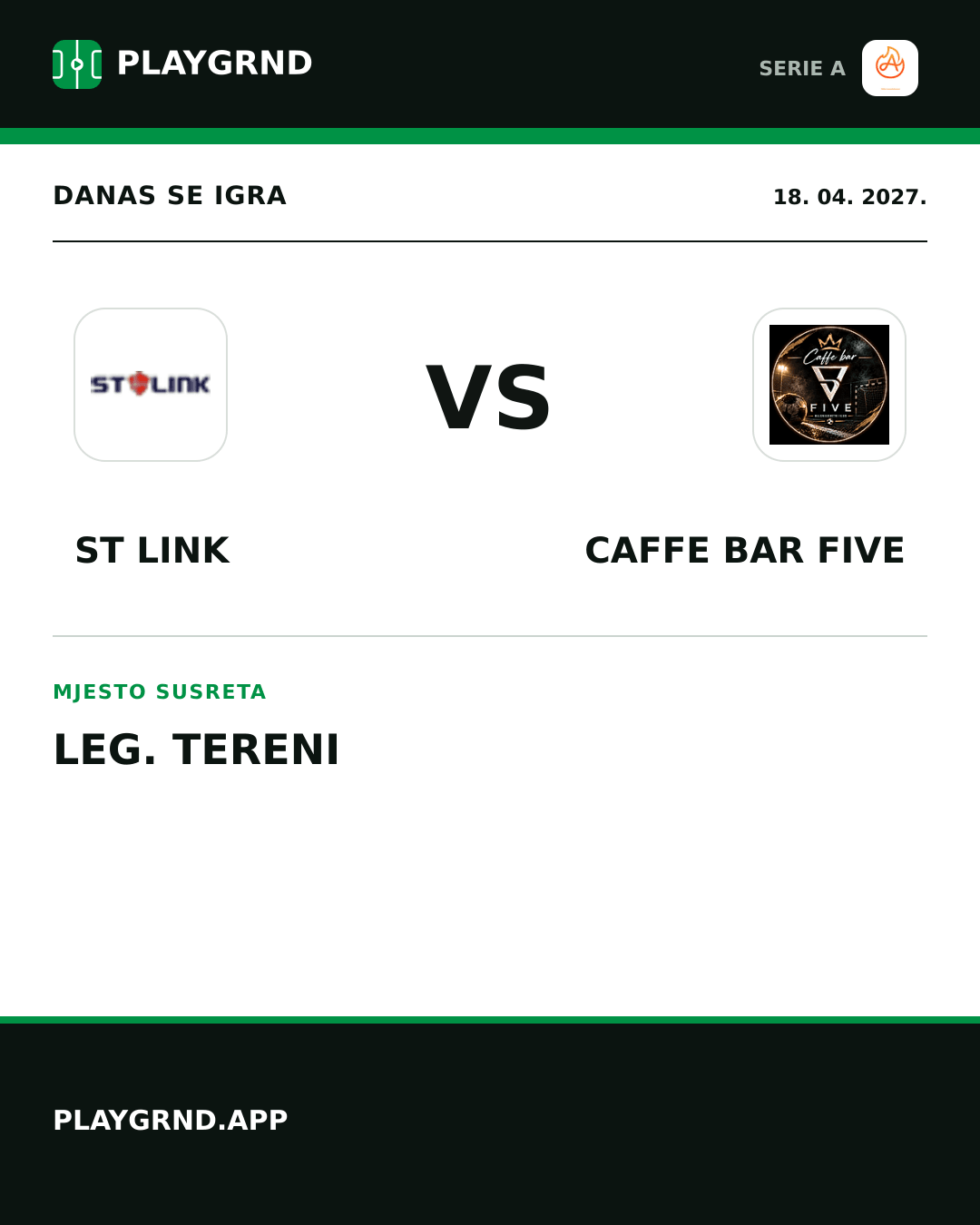 Instagram slika: ST Link vs Caffe Bar Five