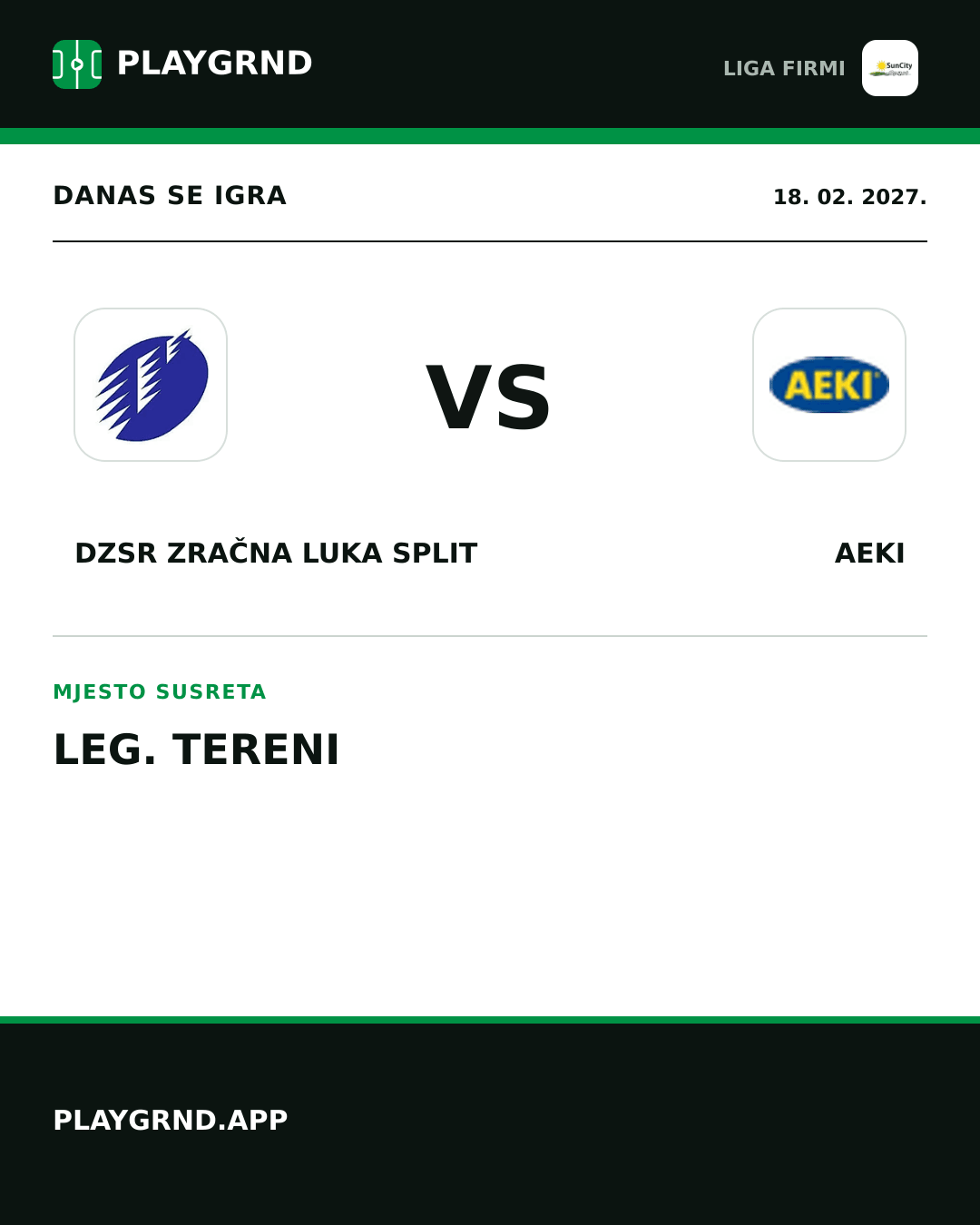 Instagram slika: DZSR Zračna Luka Split vs AEKI