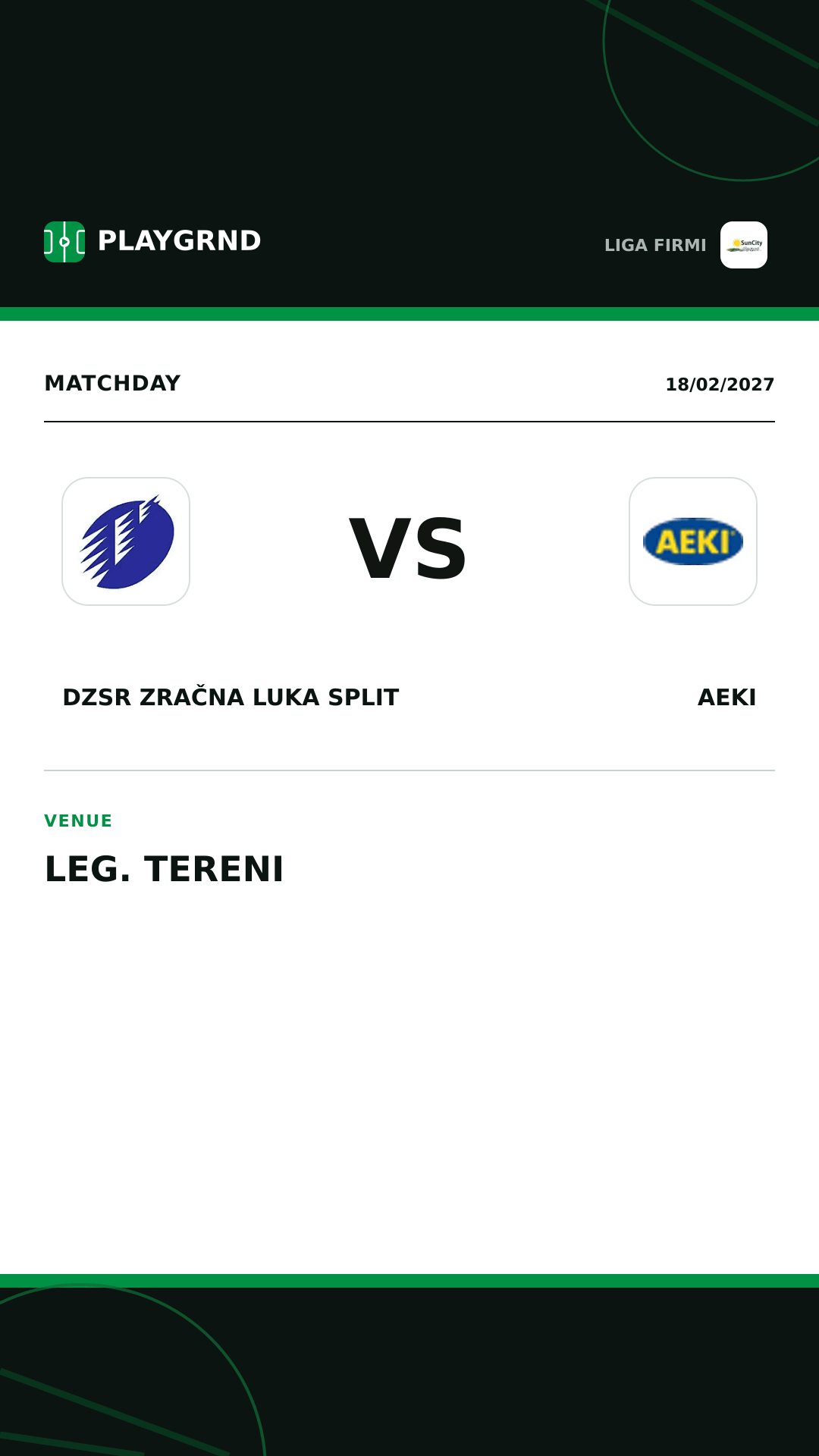 Instagram artwork: DZSR Zračna Luka Split vs AEKI