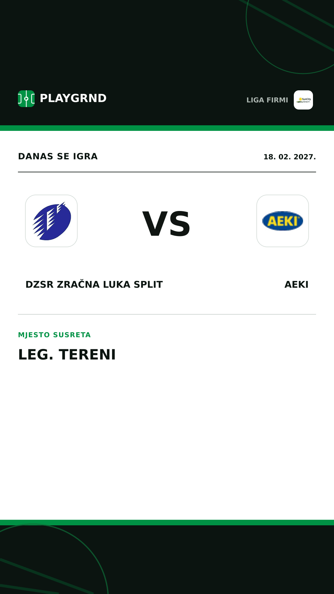 Instagram slika: DZSR Zračna Luka Split vs AEKI