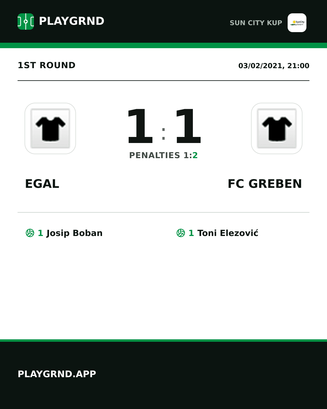 Instagram artwork: Egal 1:1 FC Greben