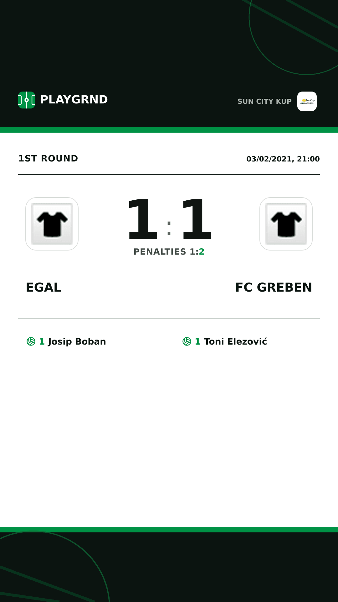 Instagram artwork: Egal 1:1 FC Greben