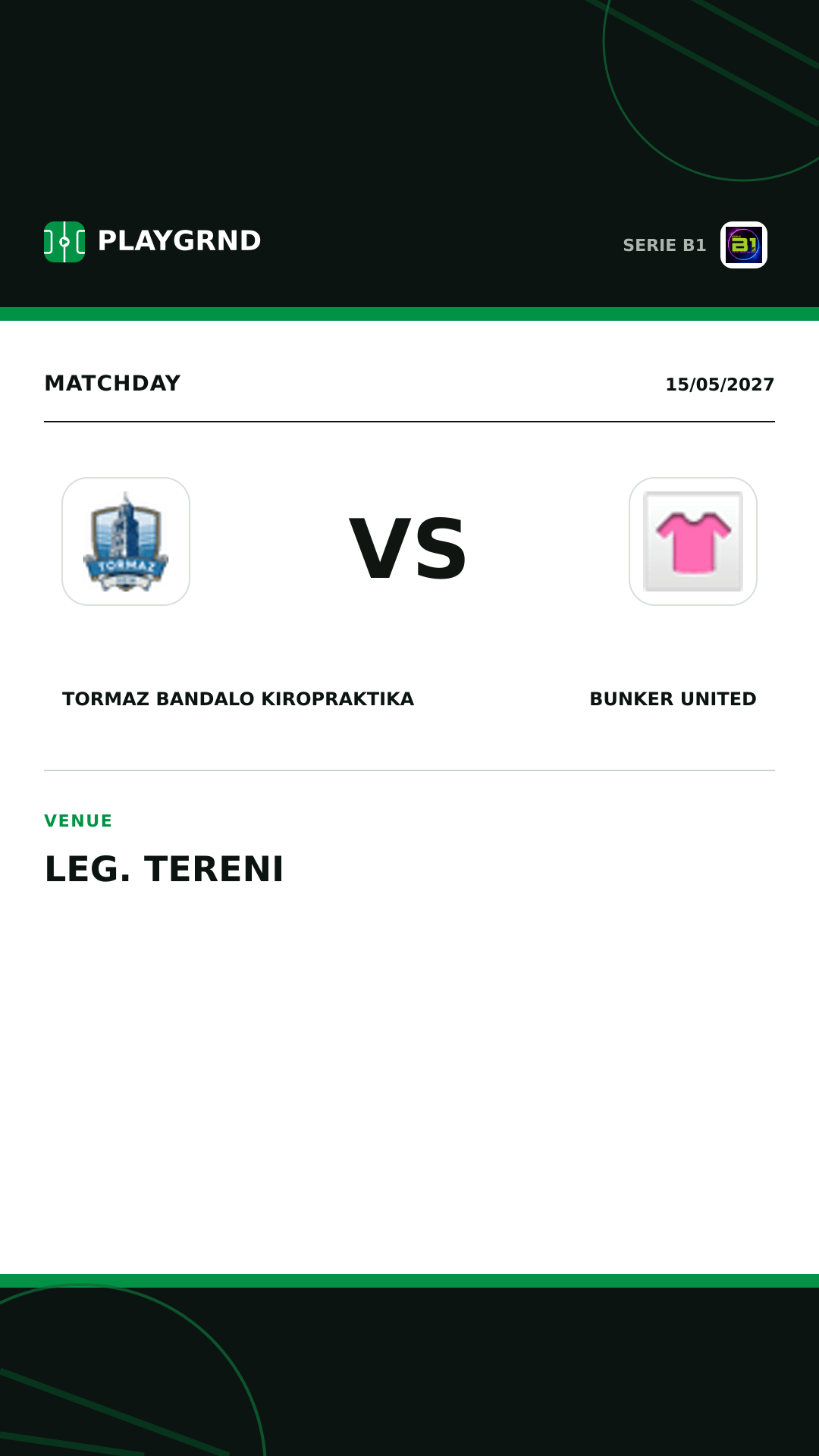 Instagram artwork: Tormaz Bandalo Kiropraktika vs Bunker United