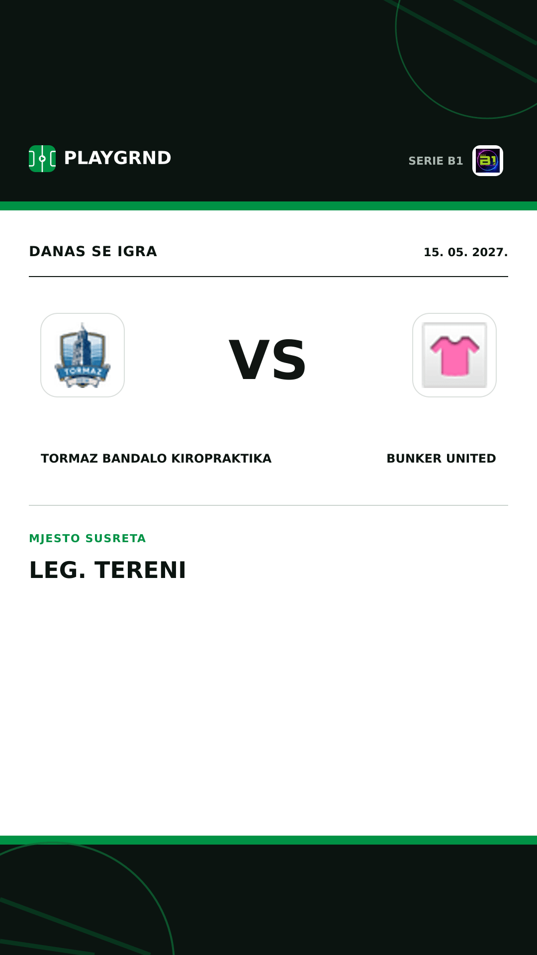 Instagram slika: Tormaz Bandalo Kiropraktika vs Bunker United