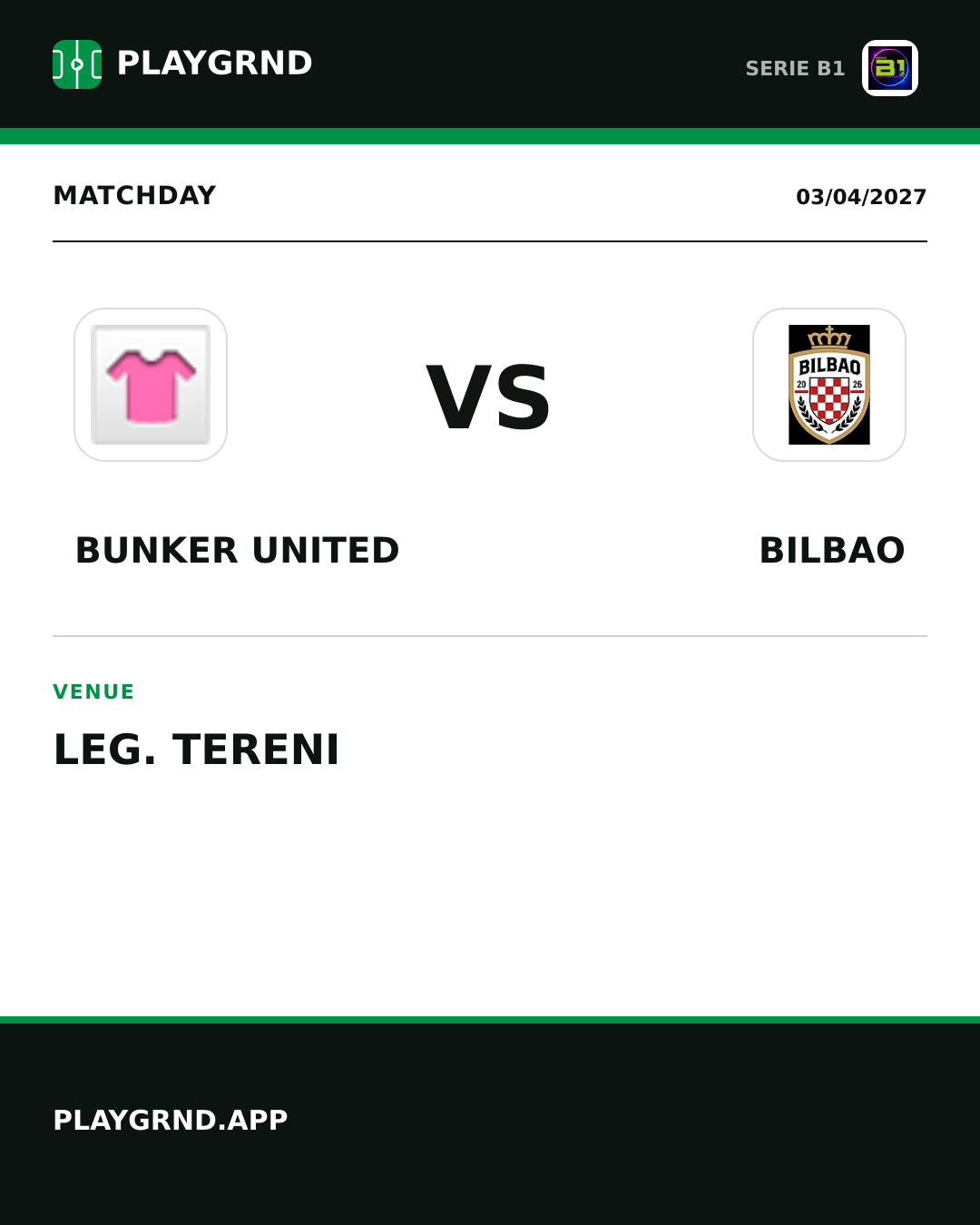 Instagram artwork: Bunker United vs Bilbao