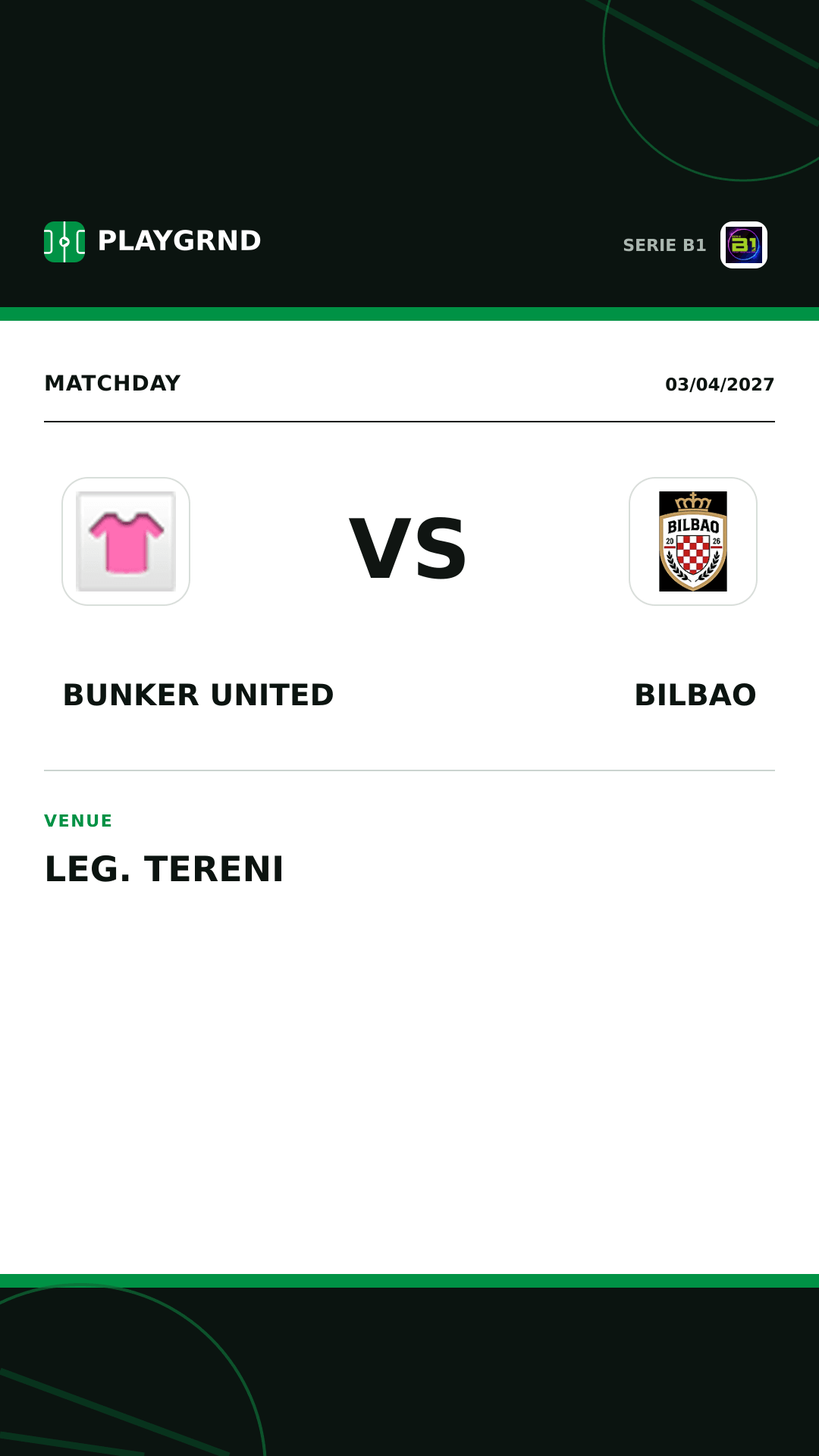 Instagram artwork: Bunker United vs Bilbao