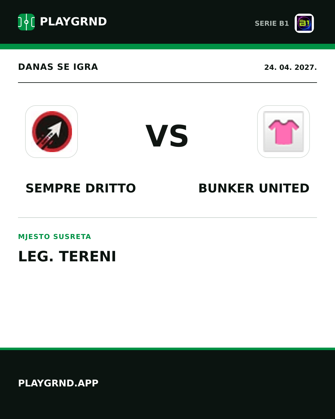 Instagram slika: Sempre Dritto vs Bunker United