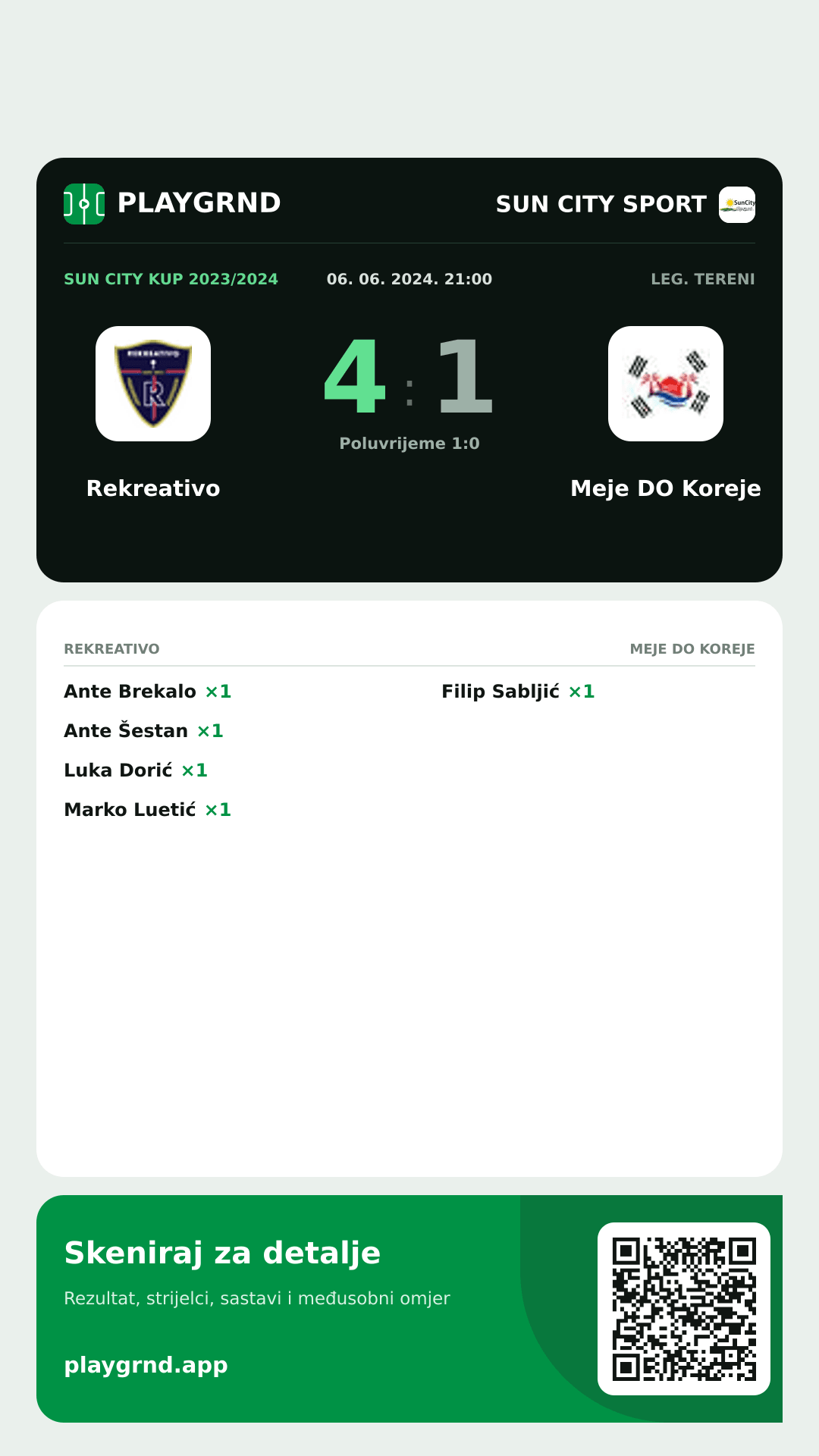 Story slika: Rekreativo 4:1 Meje DO Koreje